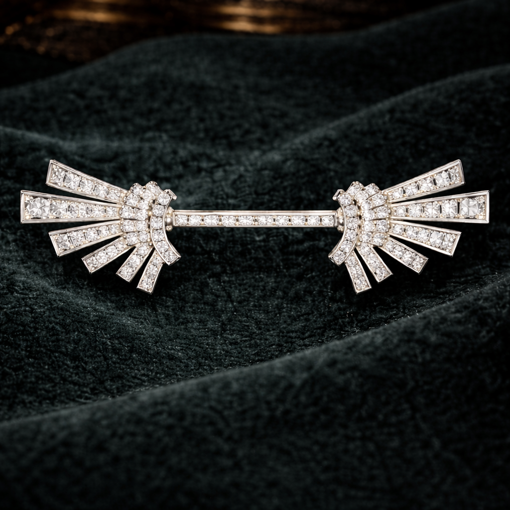 Pure Silver Twin Brooch