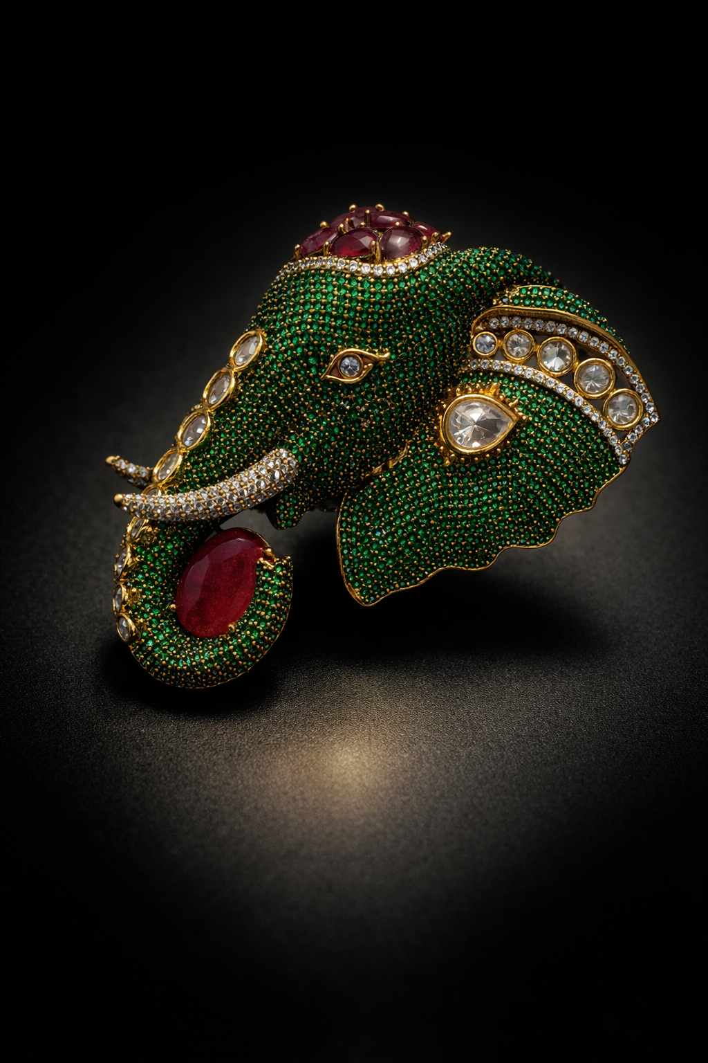 Maharaja’s Emerald Elephant Brooch