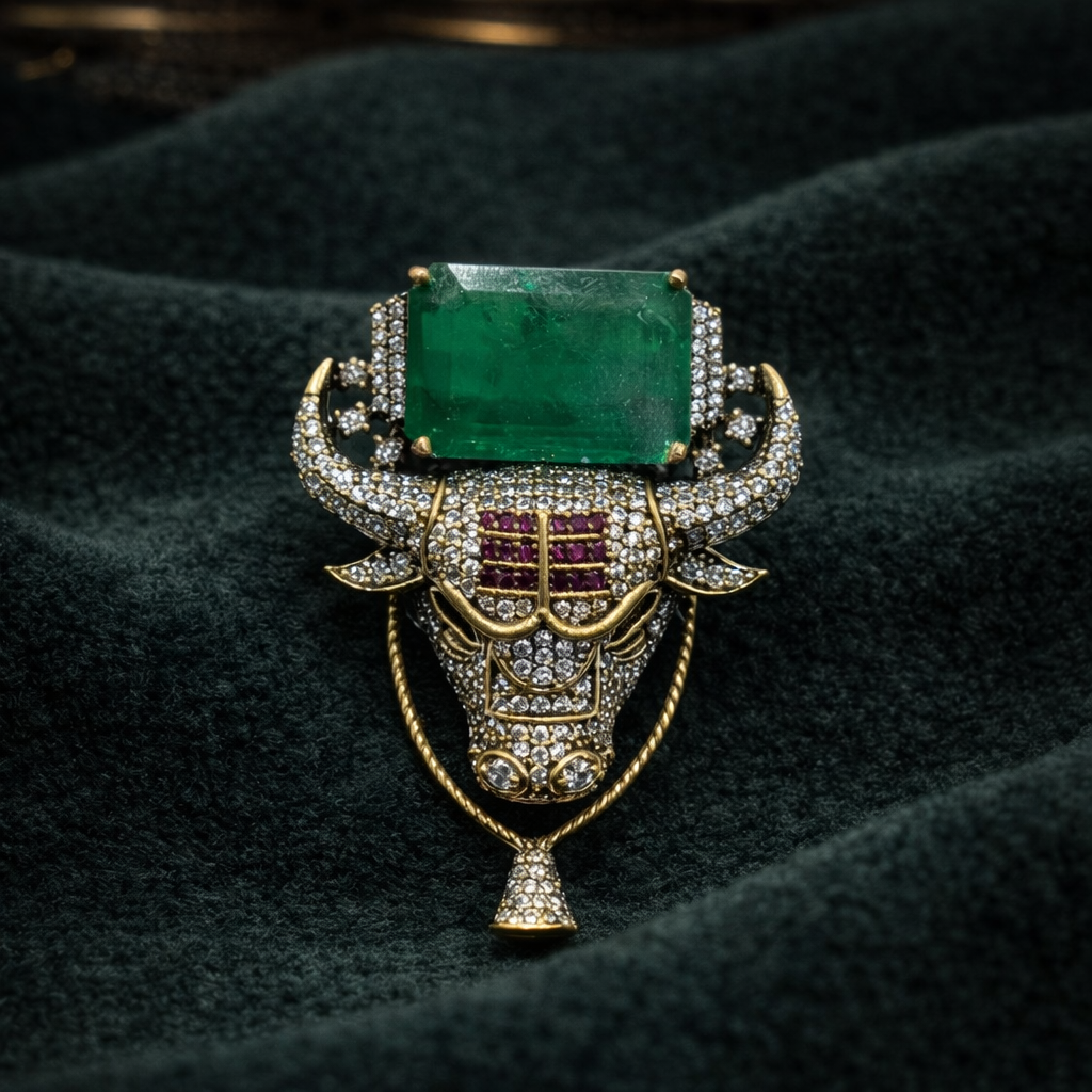 Majestic Bull Brooch