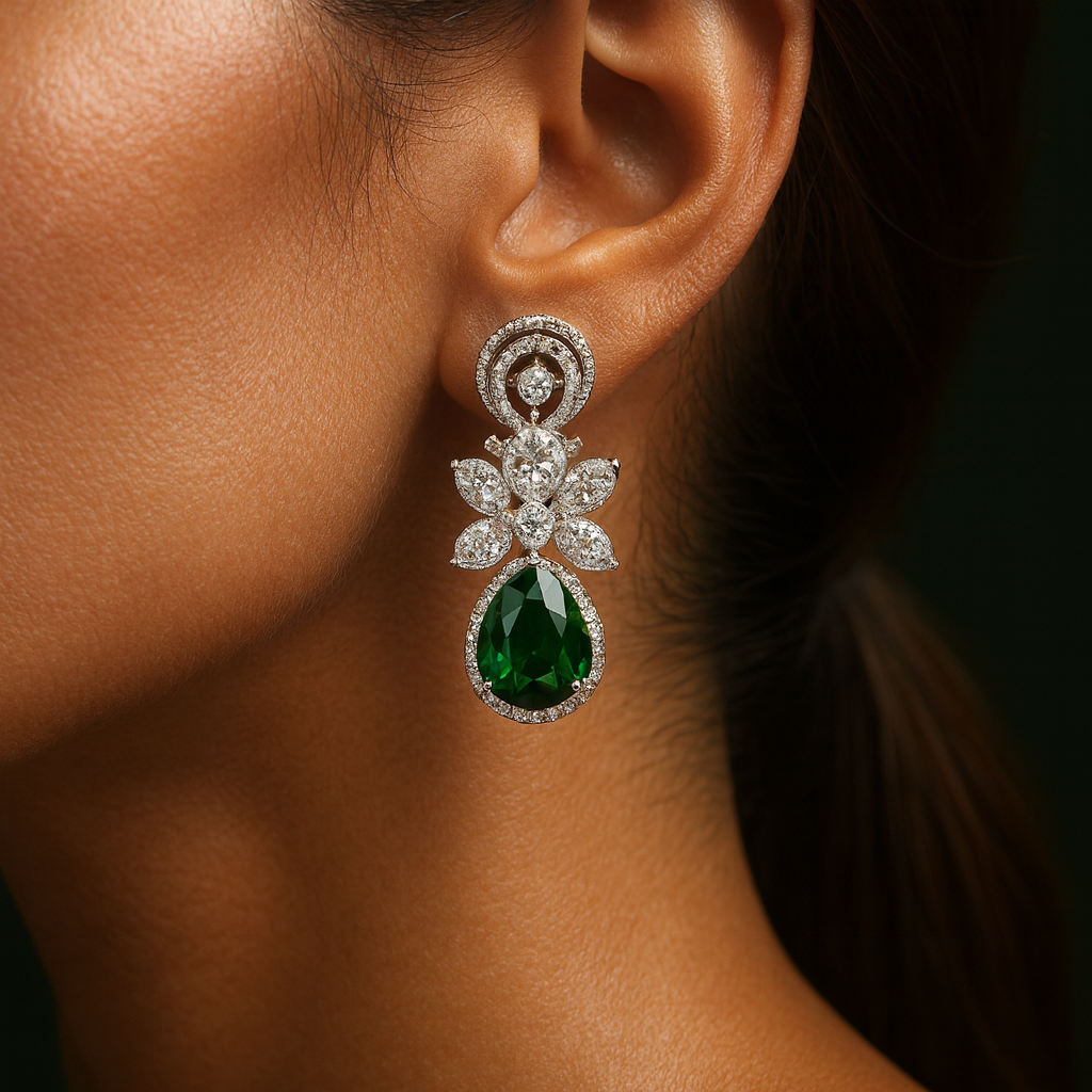 Delicate Emerald Earrings