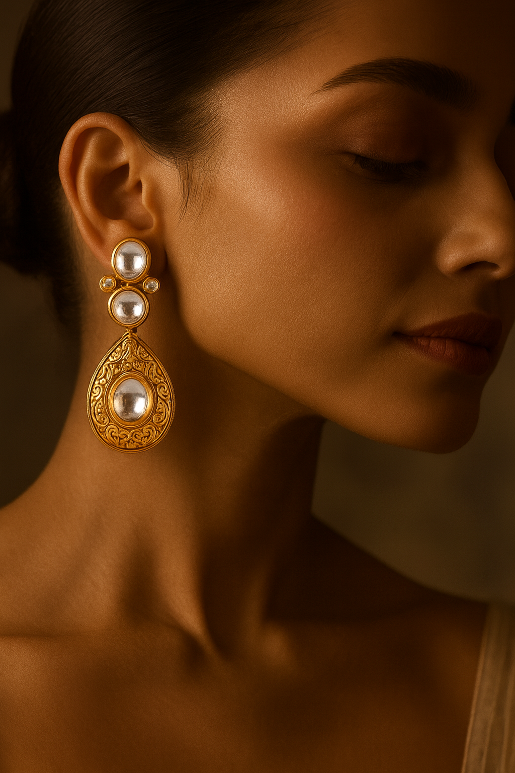Kundan Polki Necklace Set