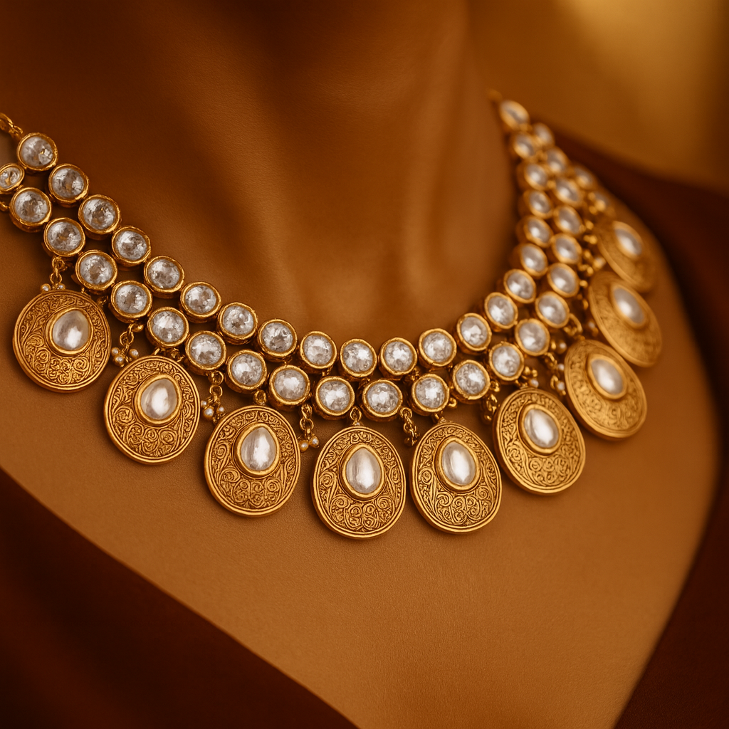 Kundan Polki Necklace Set