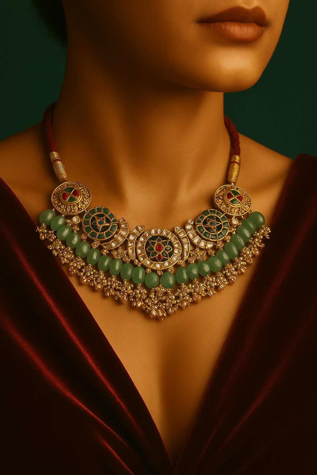 Blossom Kundan Necklace Set