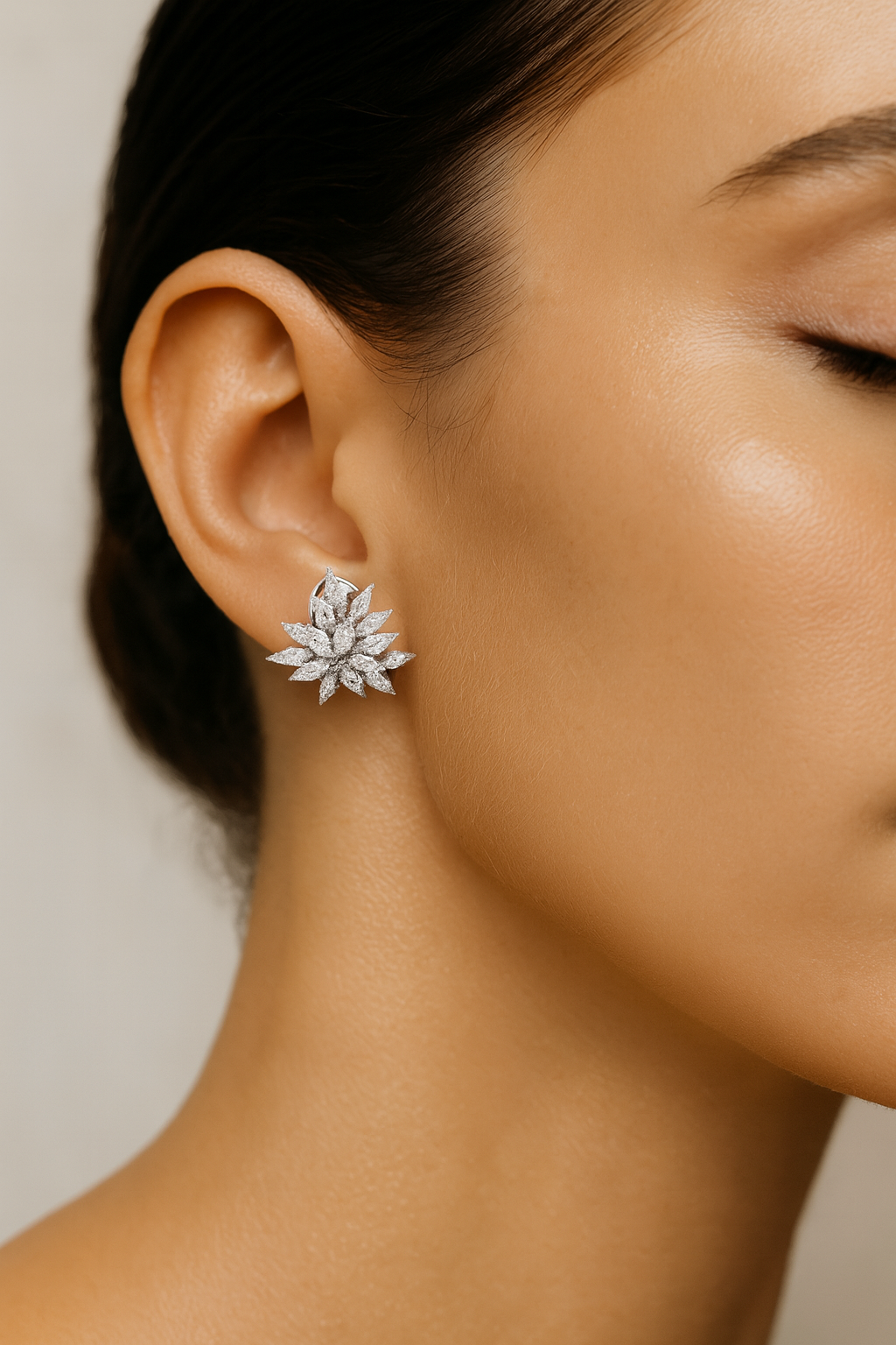 92.5 Silver Marquise Earrings