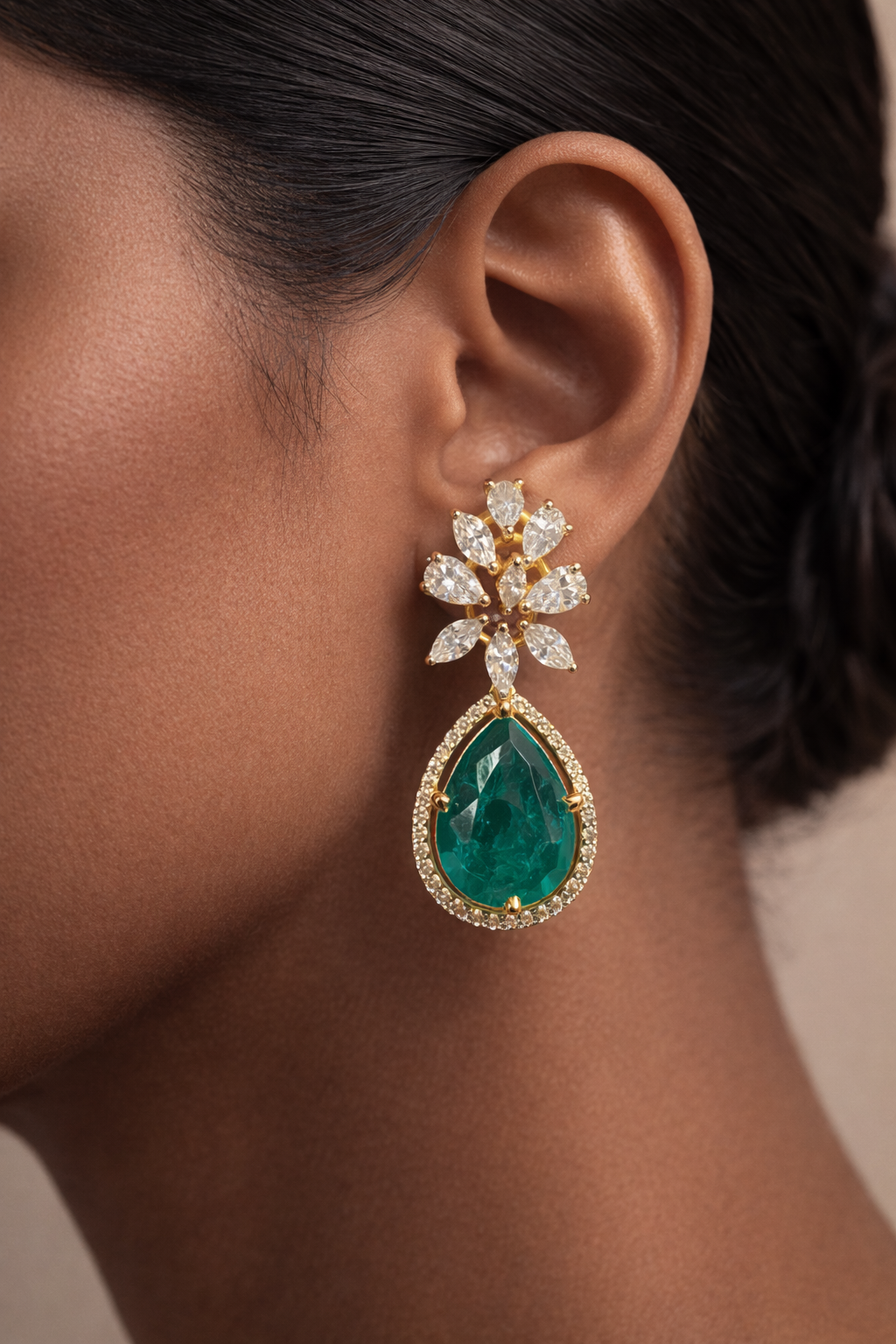 Pure Silver Enchanted Emerald Drops