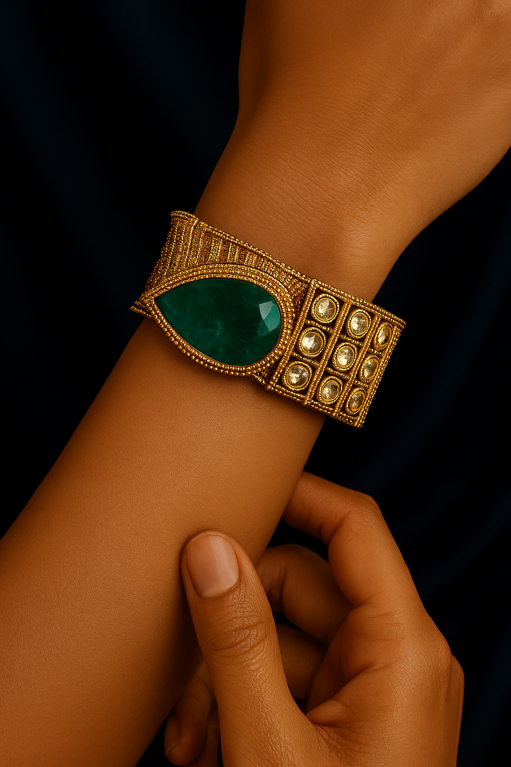 Emerald Aura Cuff