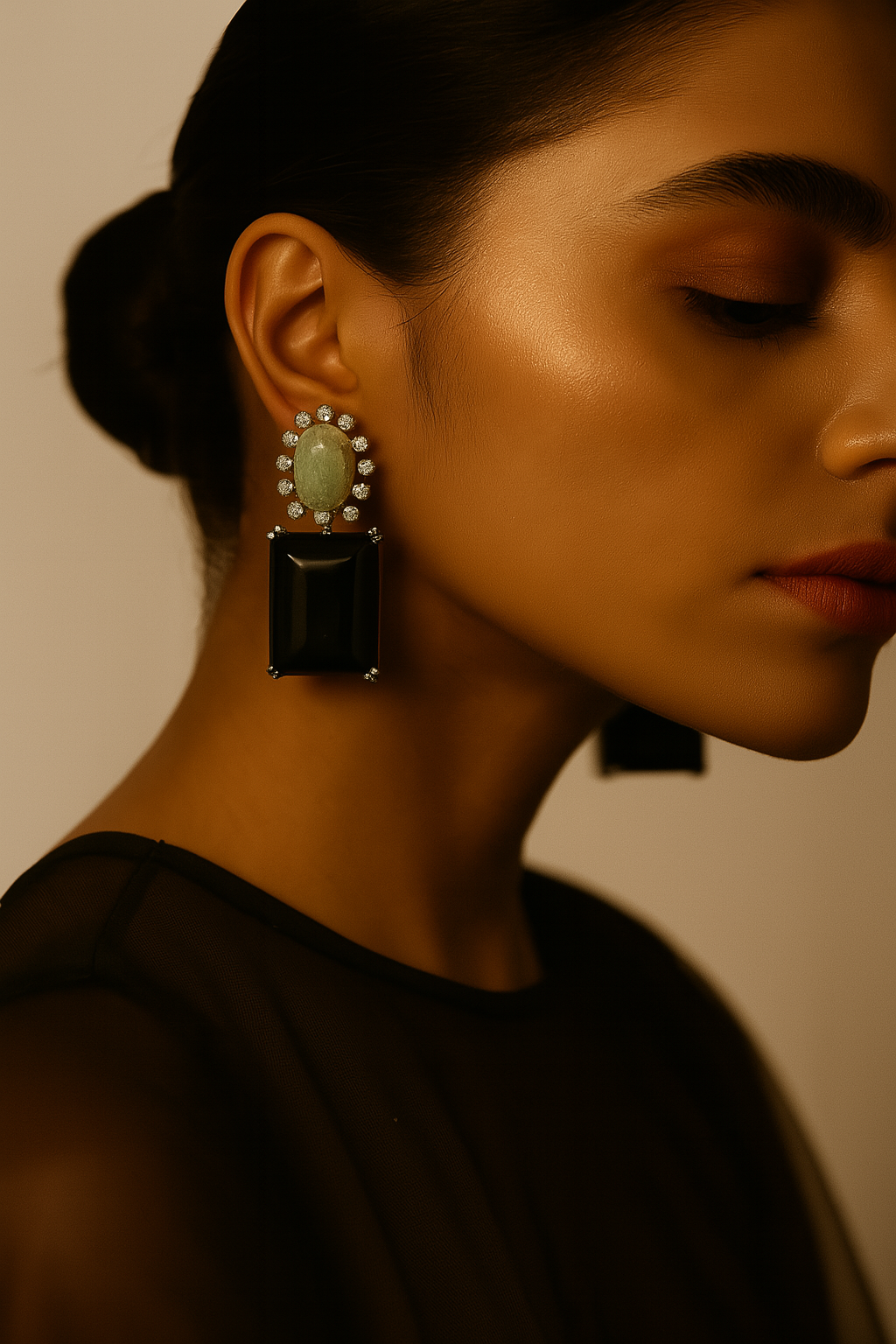 92.5 Silver Celest Drop Earrings