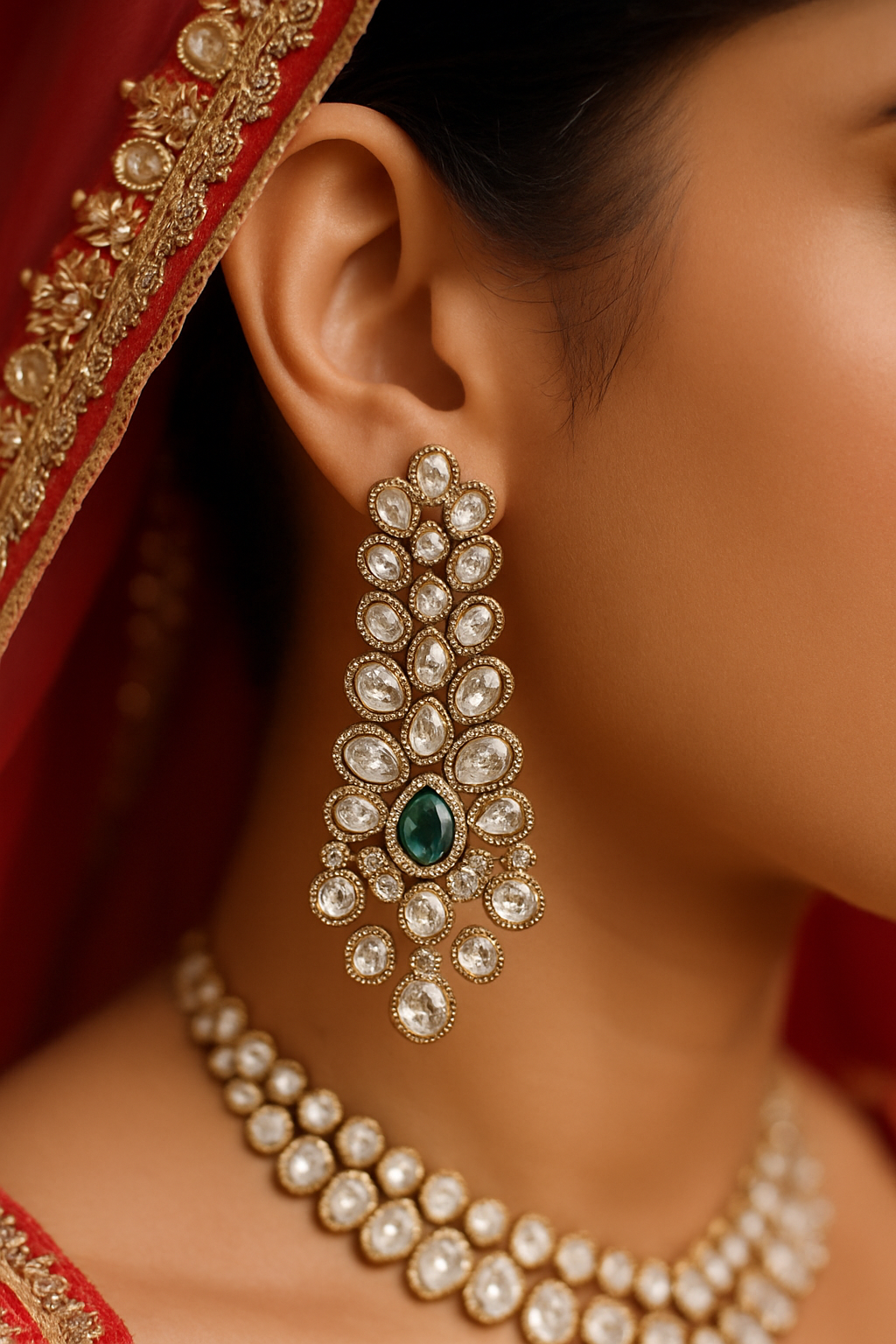Kundan Drop Earrings