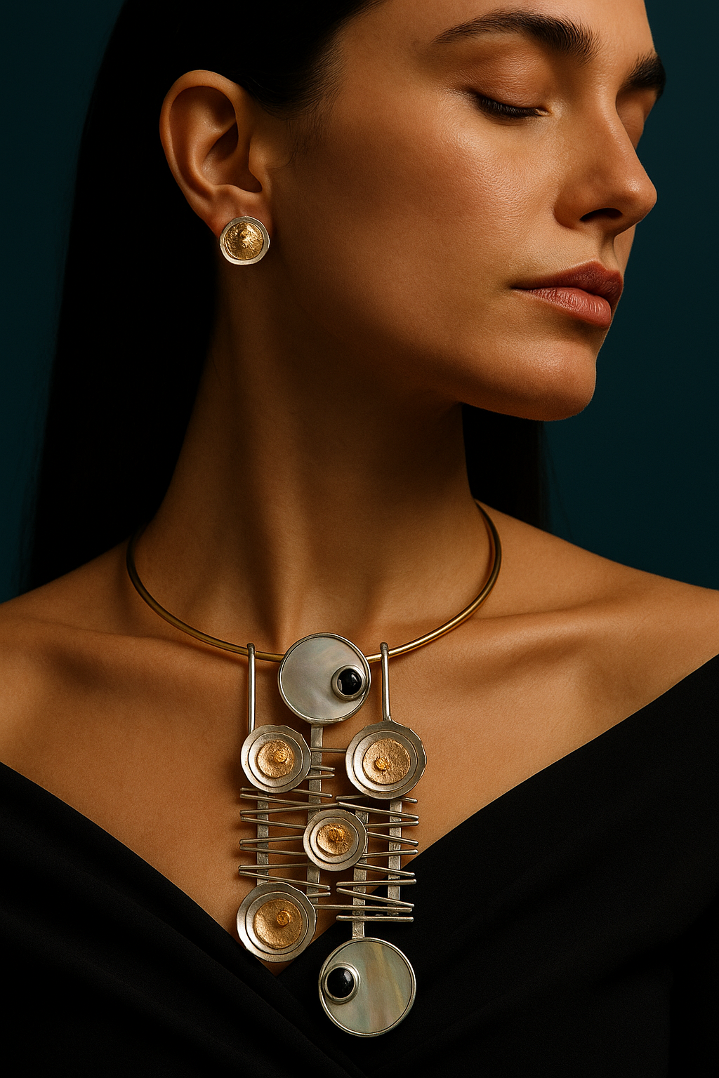 Golden Celestis Necklace Set