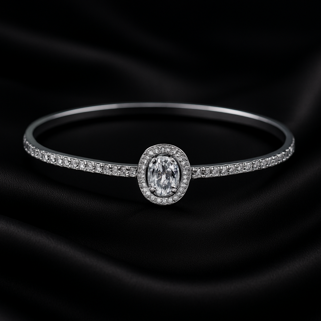 Oval Halo Bracelet