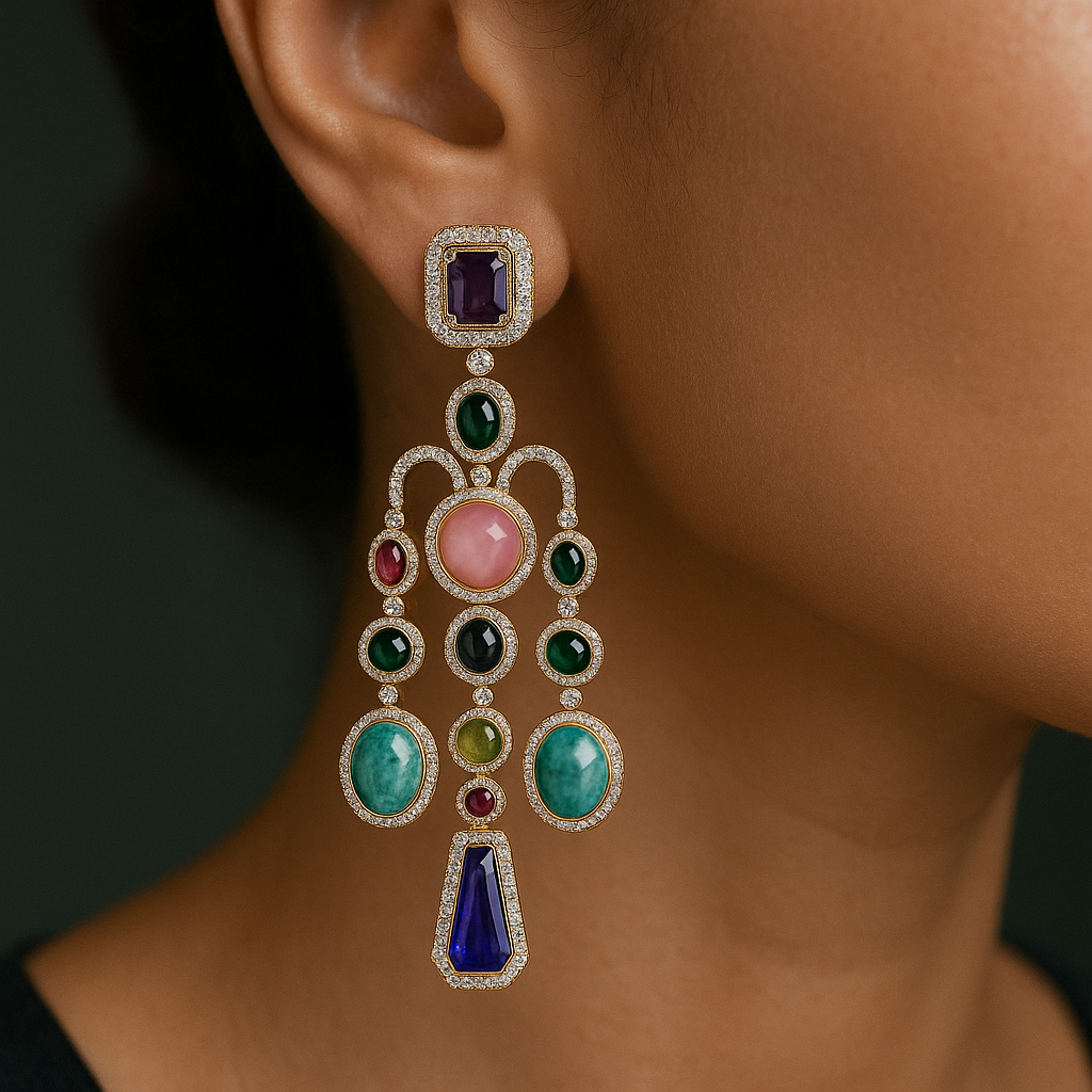 Bold Celestial Long Danglers