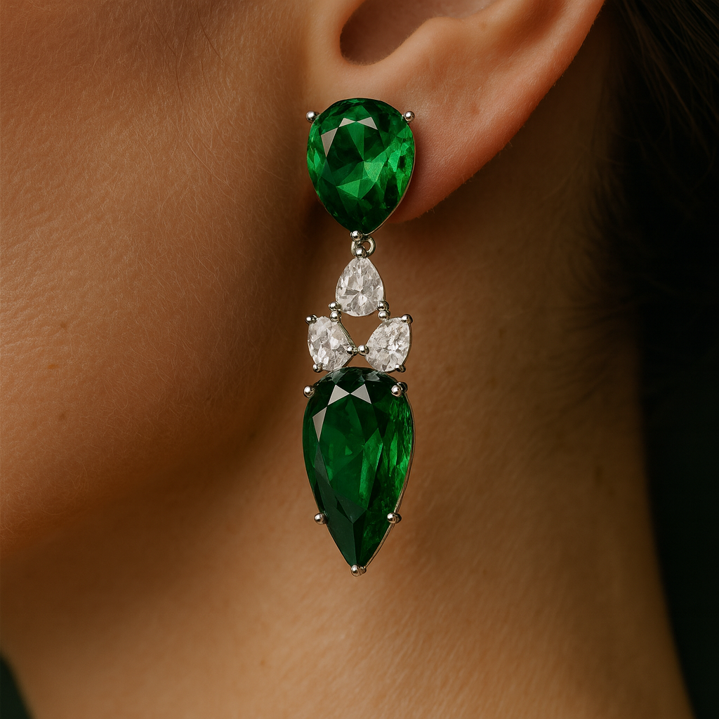 Emerald Pear Drops