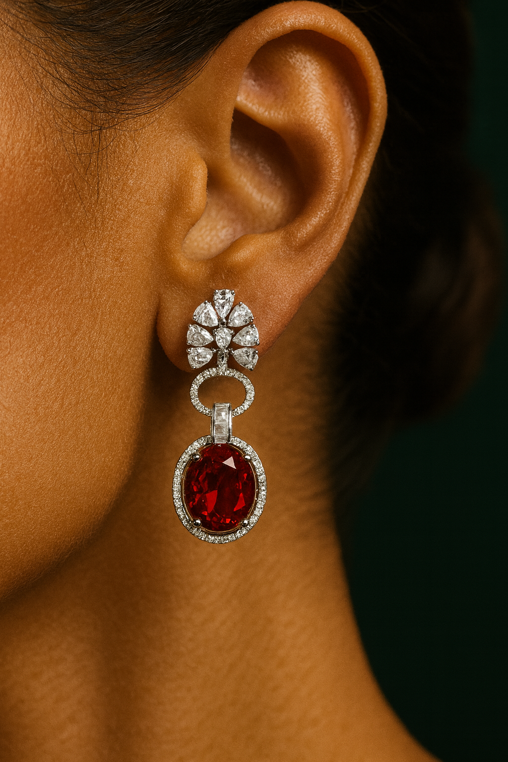 Regal Ruby Danglers