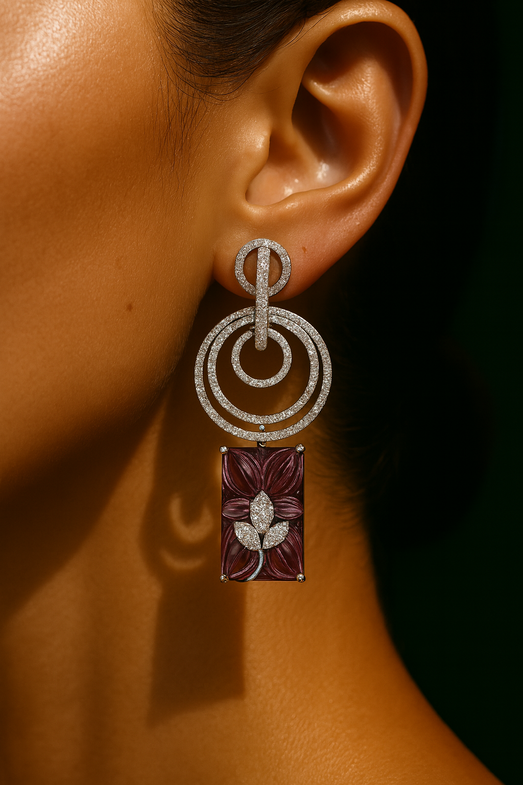 Lavender Floral Earrings