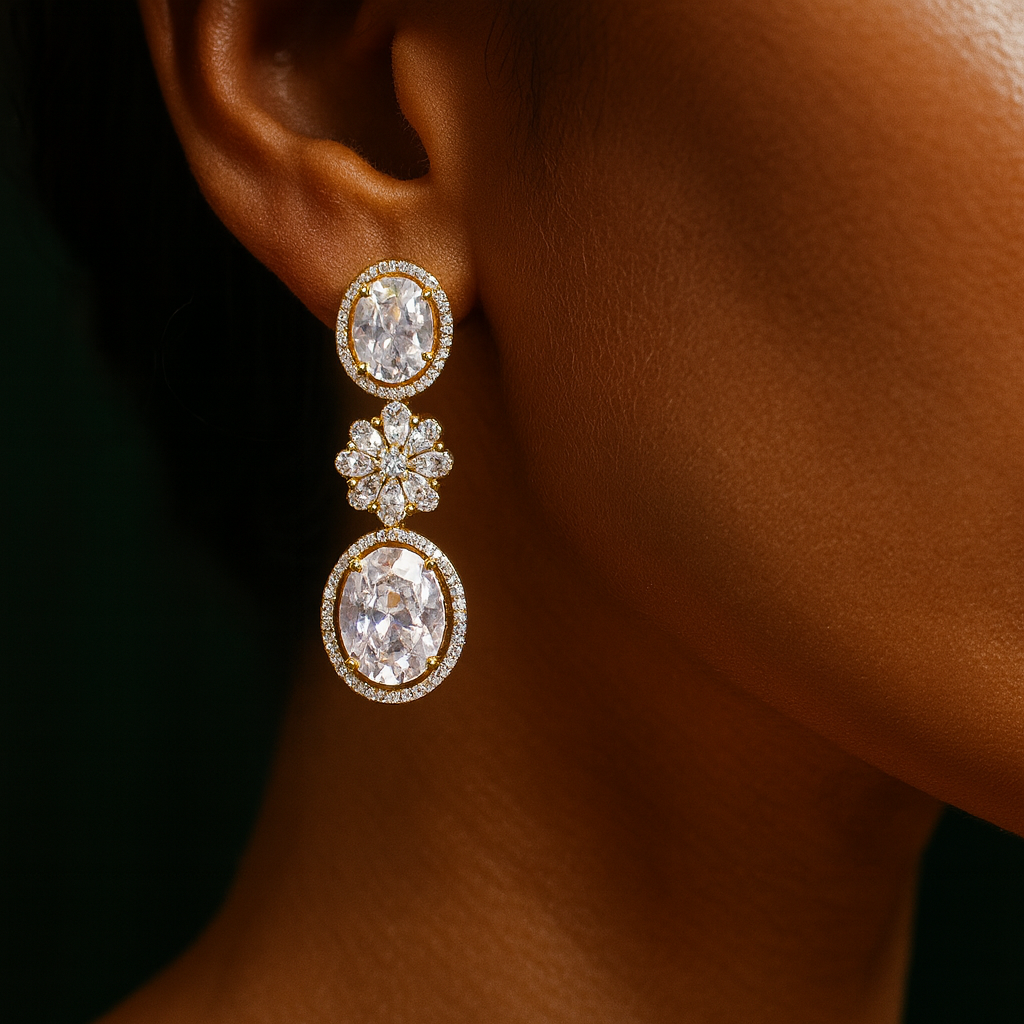 Verdant White Earrings