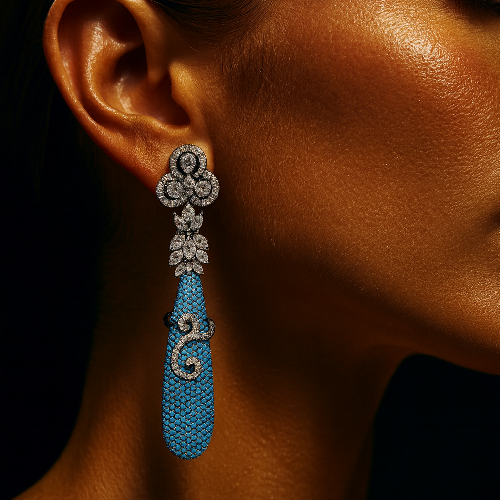 Chic Baby Blue Danglers