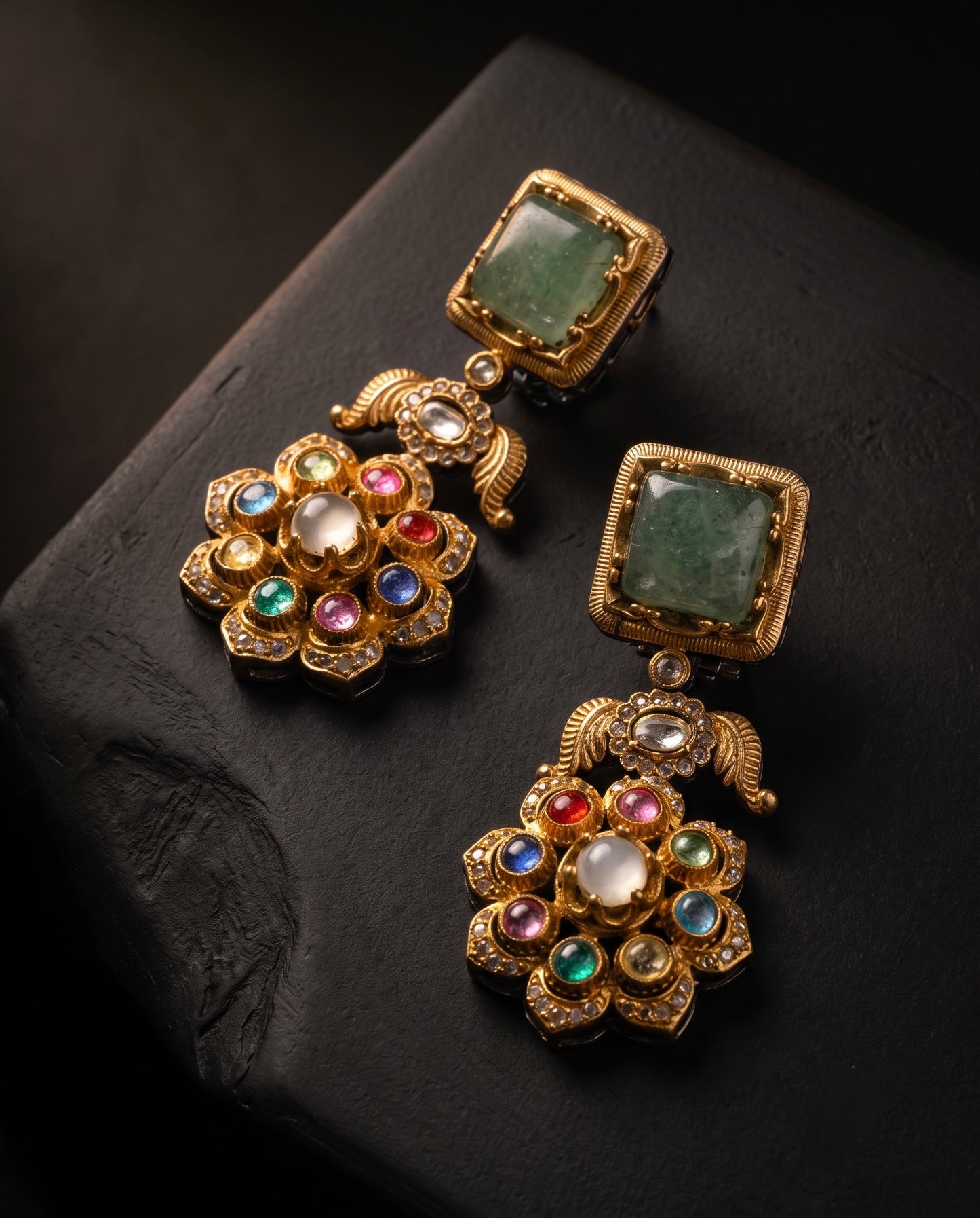 Gulbaag Navratna Necklace Set