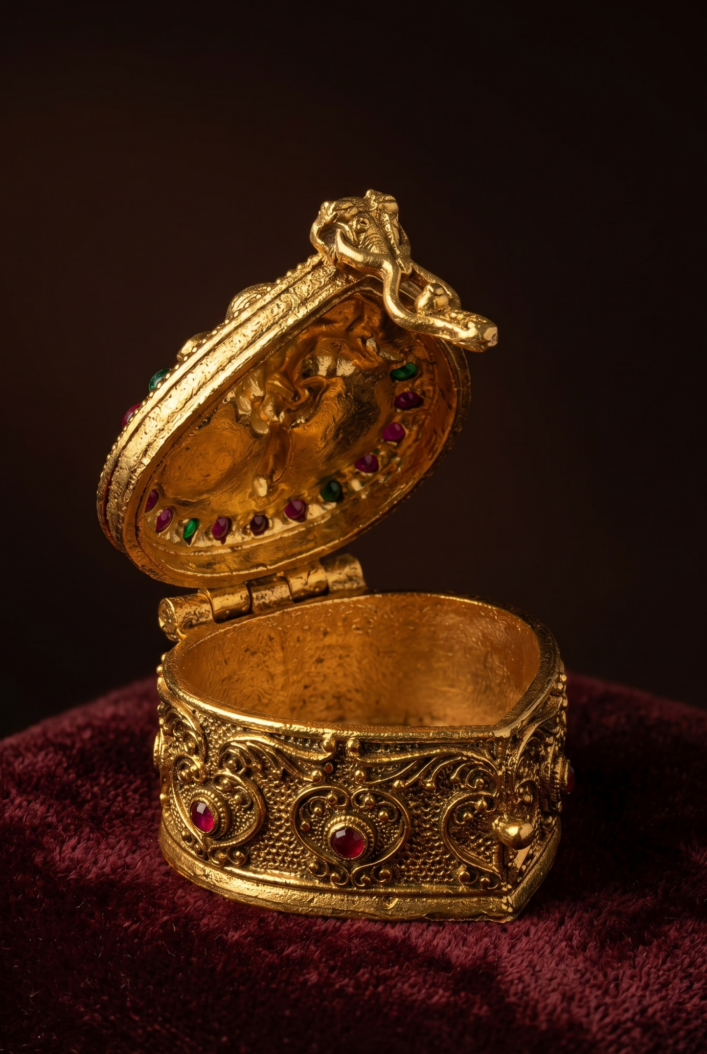 Golden Padma Coin Box