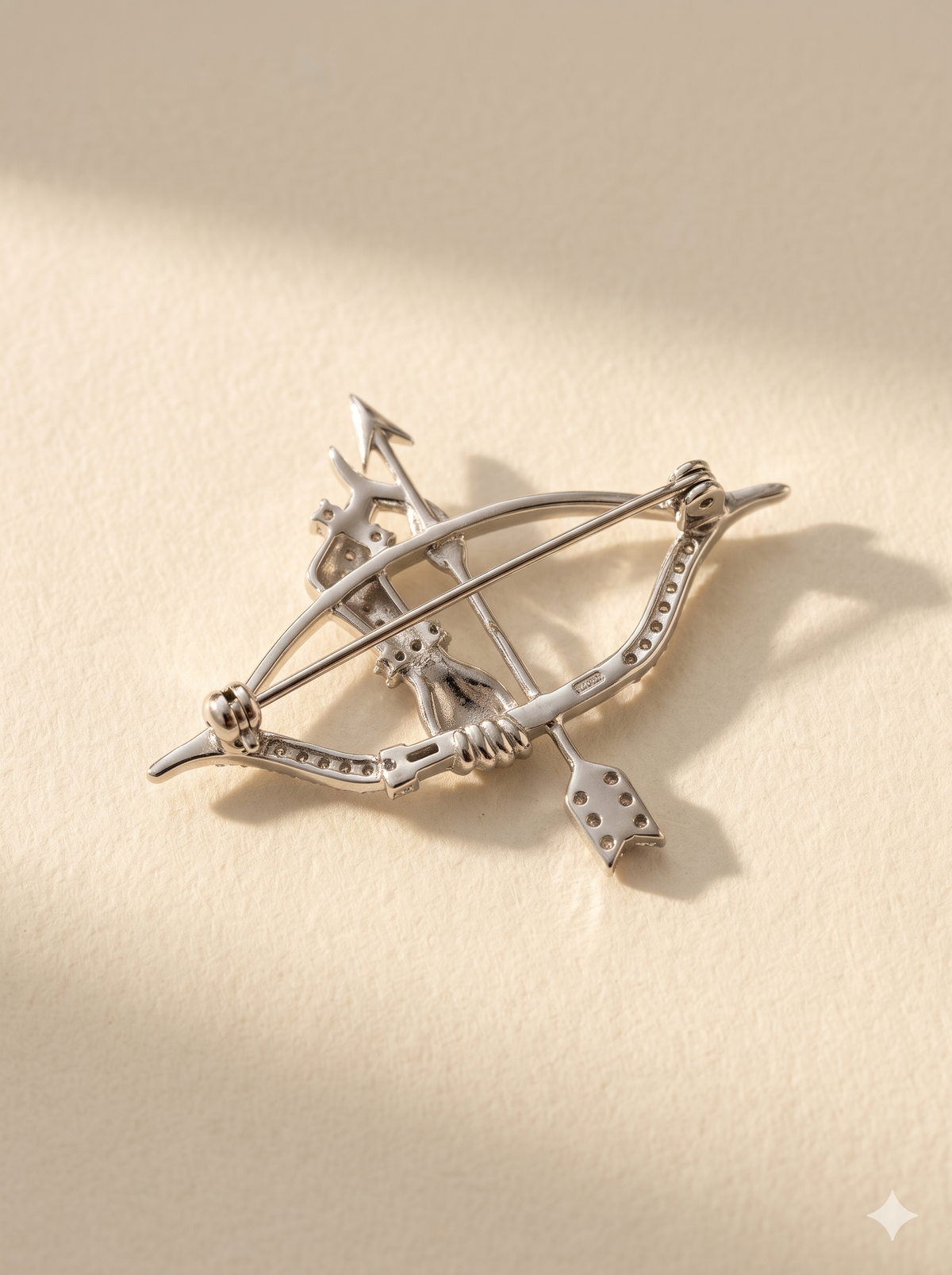 Pure Silver Dhanush Brooch