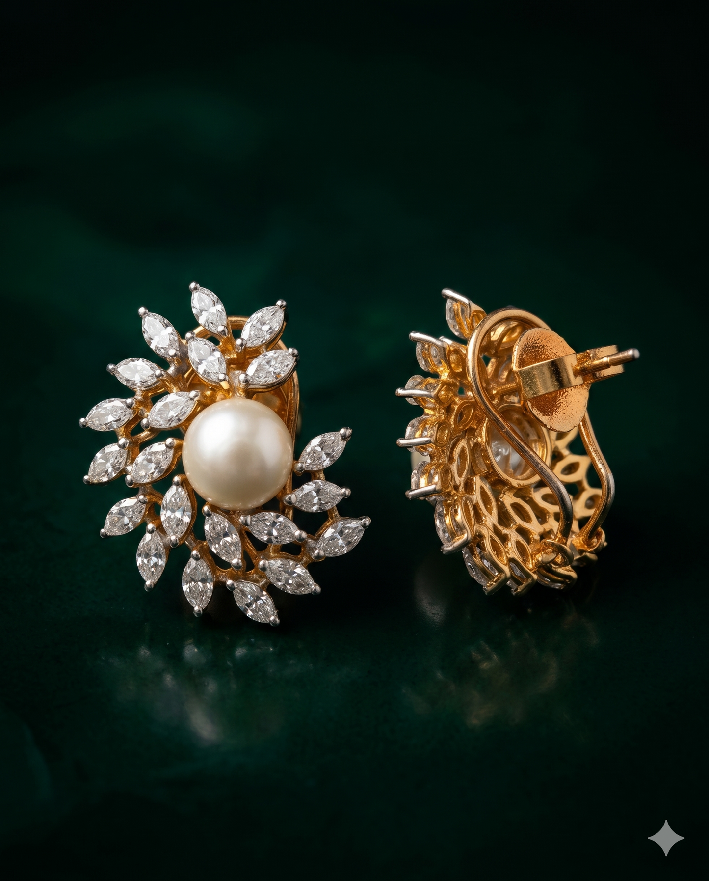 Pure Silver Pearl Elegance Studs