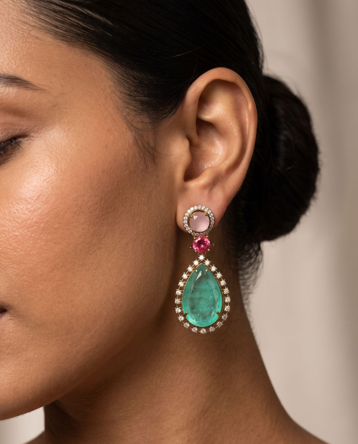 Gulnaar Firoza Earrings