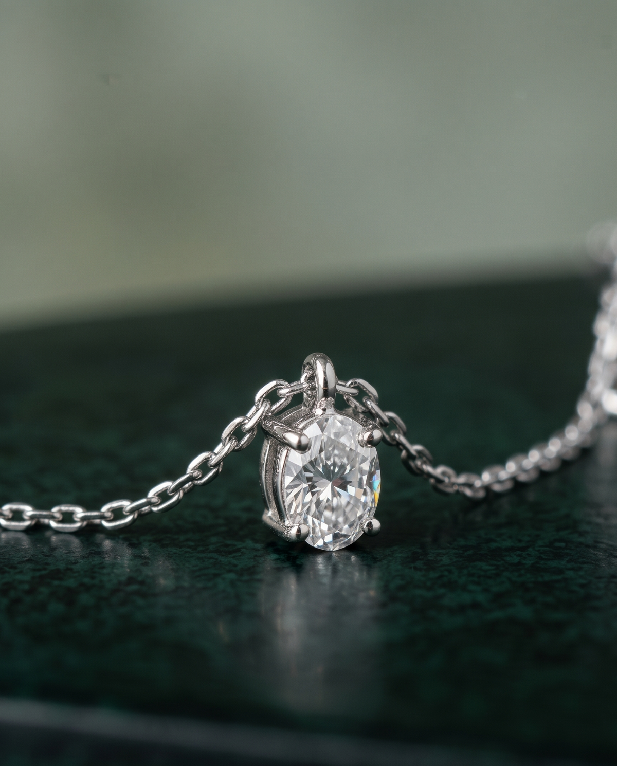 Pure Silver Cascade Chain Pendant