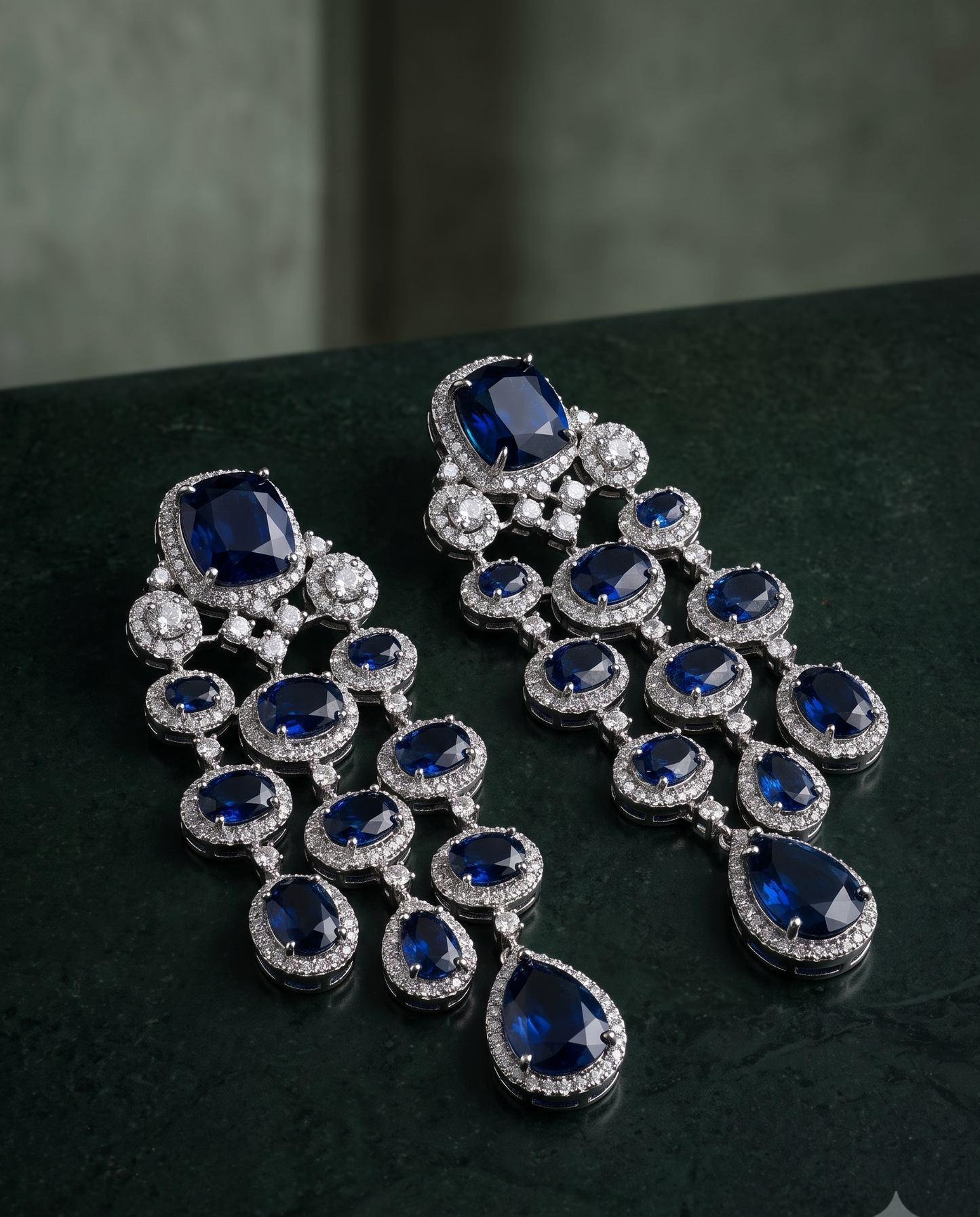 Bold Sapphire Danglers