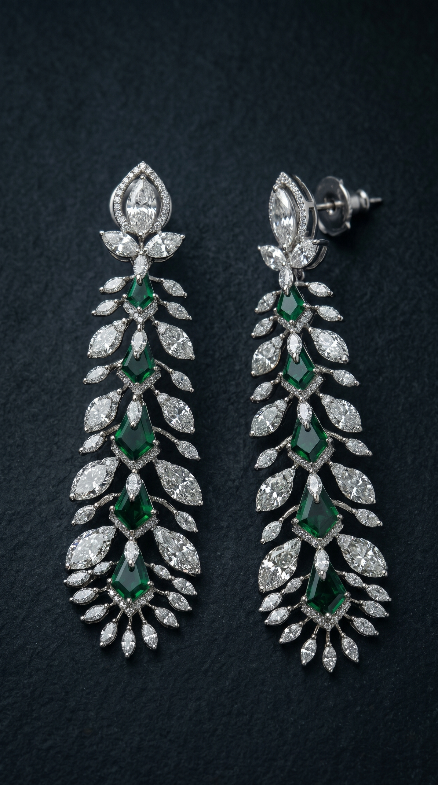 Emerald Cascade Danglers