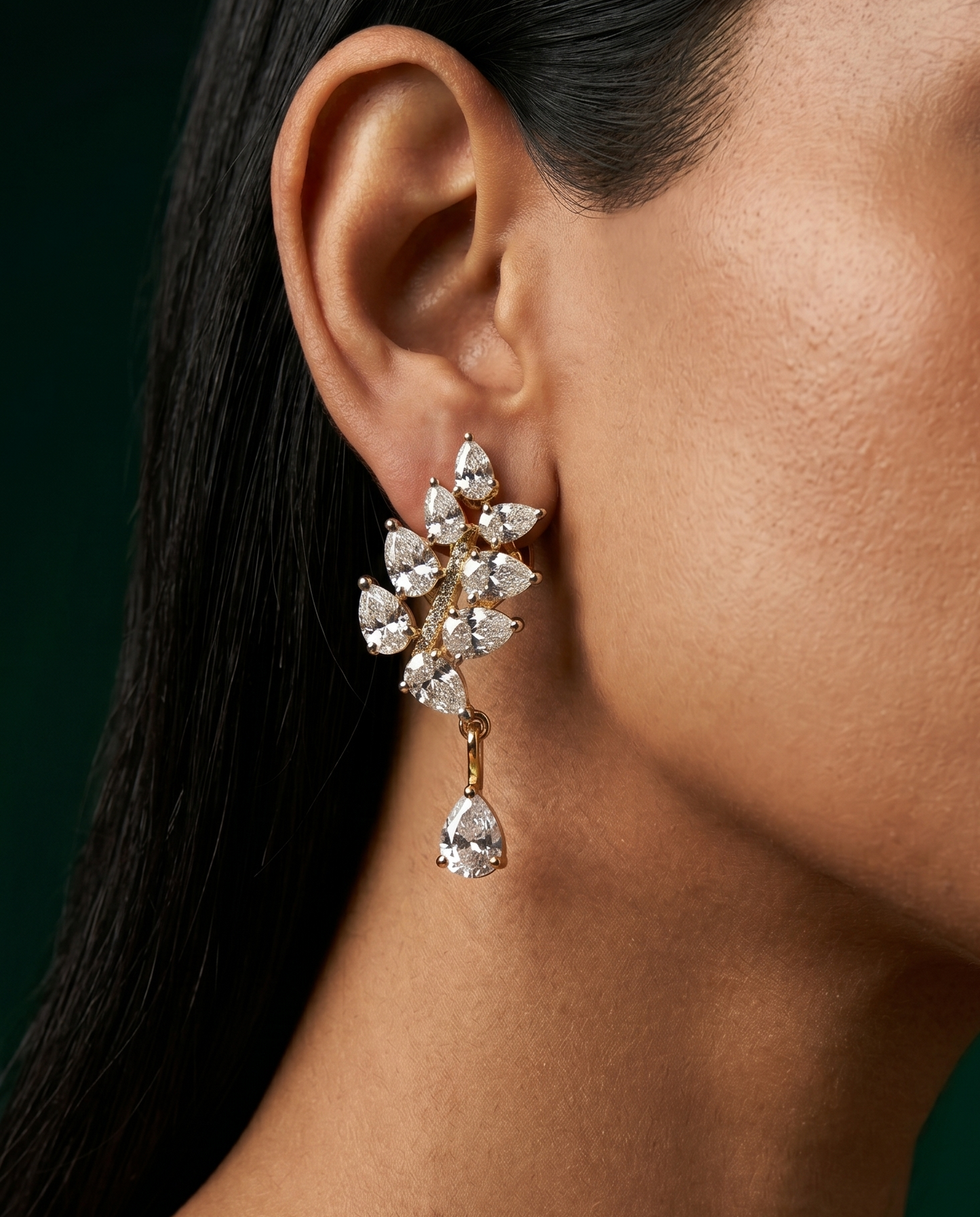 Pure Silver Floating Pear Drops