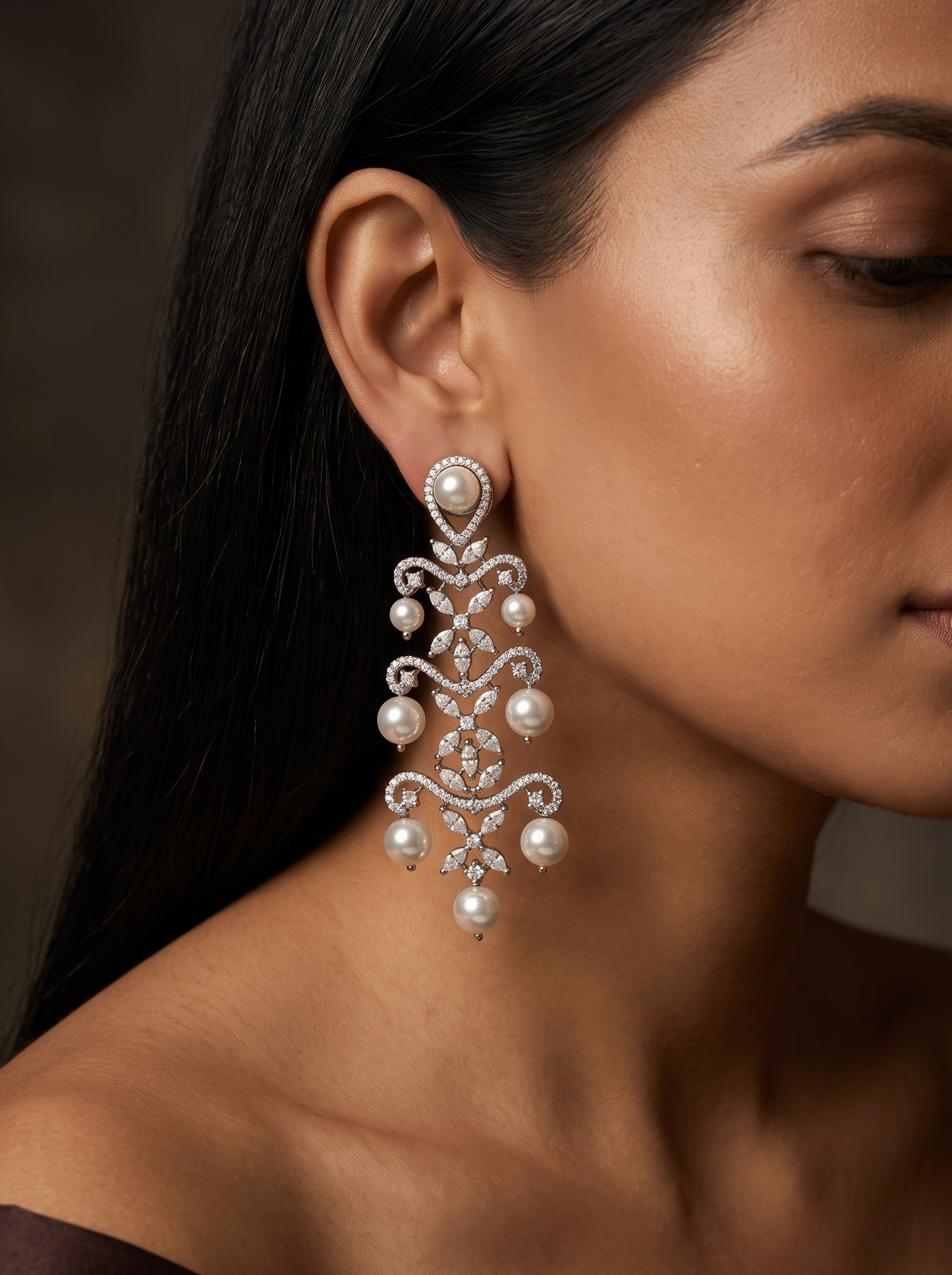 Pearl Fringe Earrings