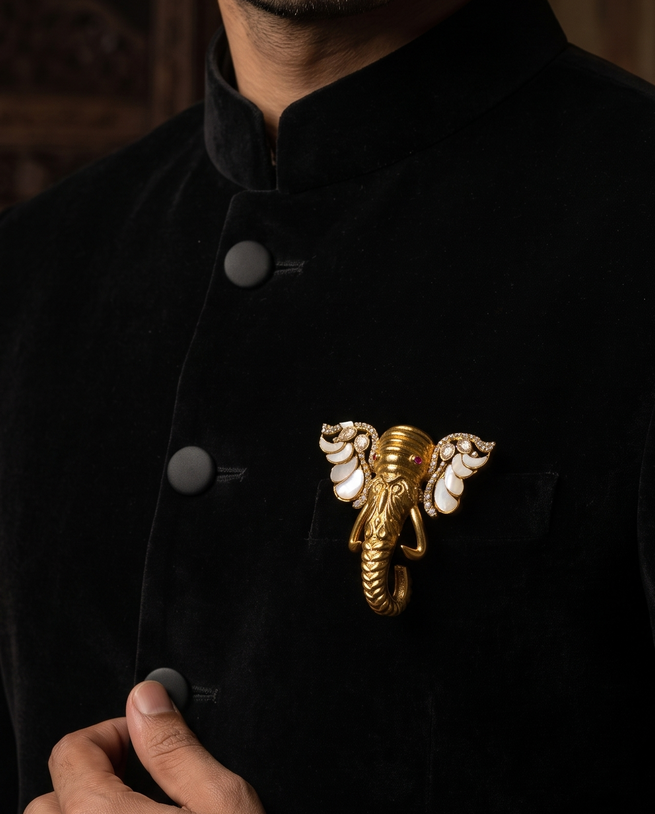 Airavata Pearl Brooch