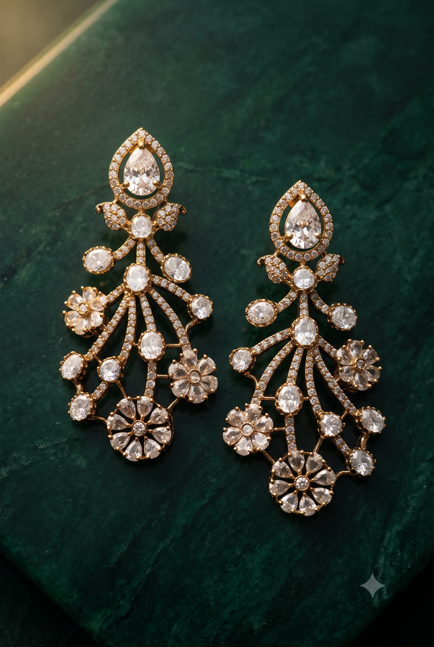 Polki Floral Bloom Earrings