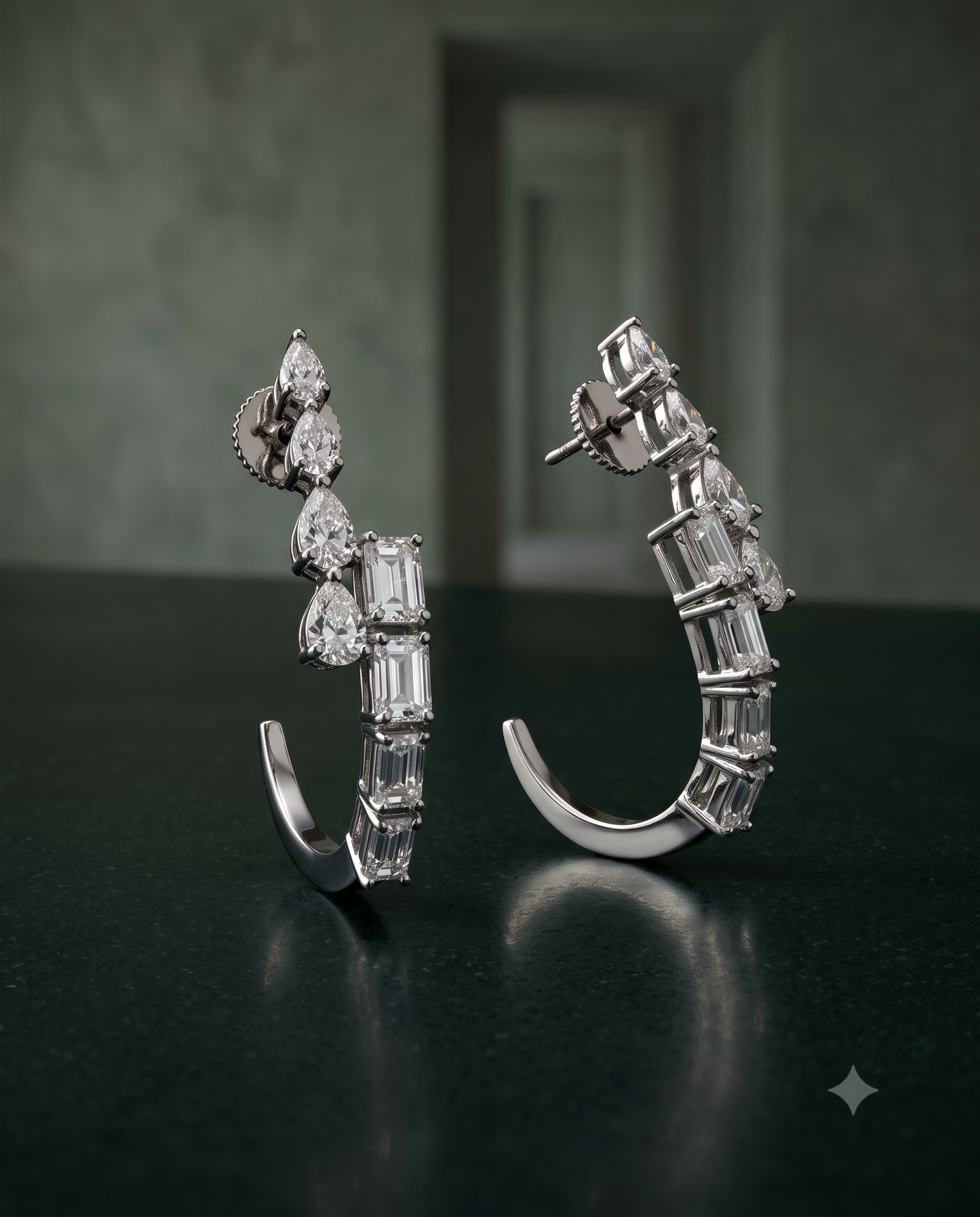 Twin Crescent Hoops