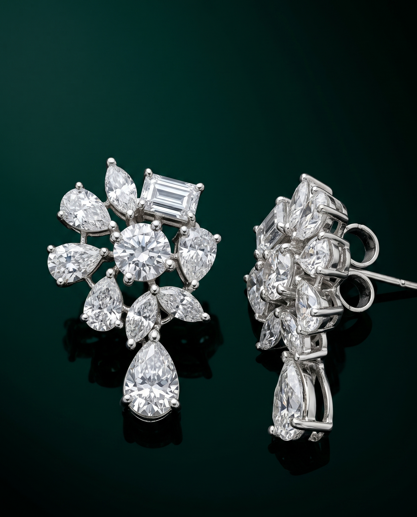 Pure Silver Deco Studs