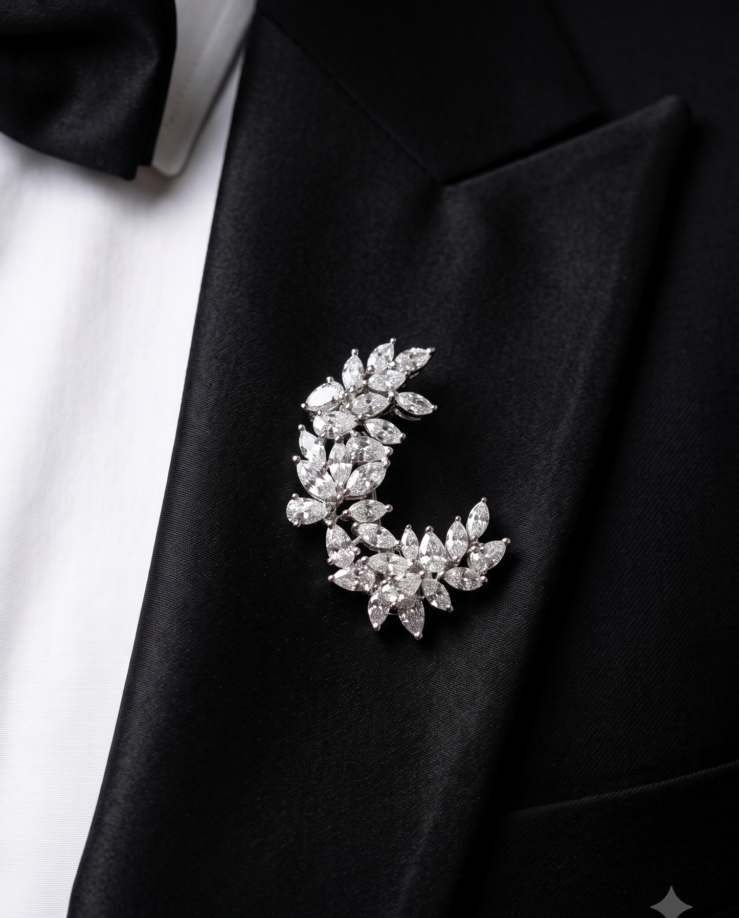 Pure Silver Crest Brooch
