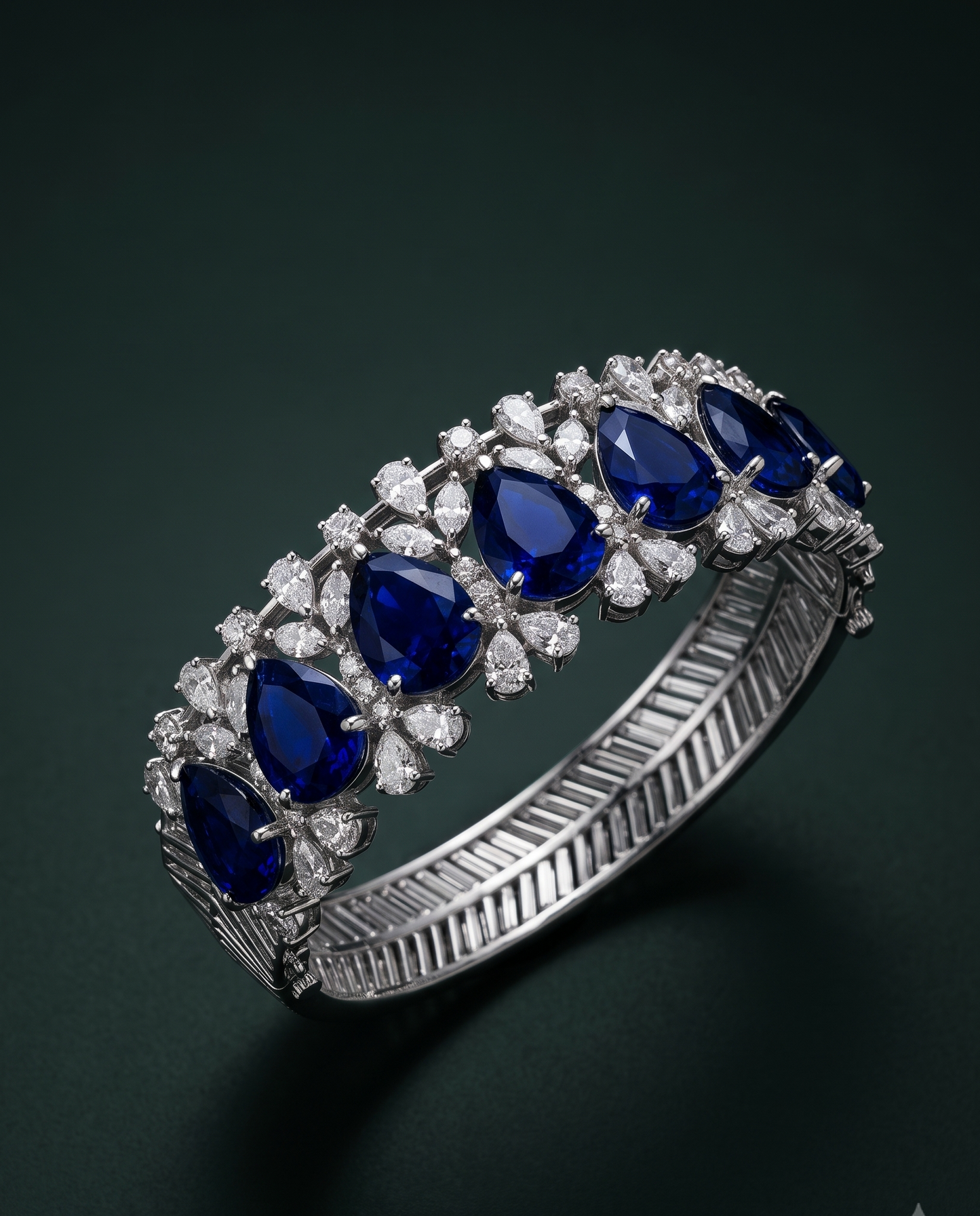 Pure Silver Sapphire Bracelet