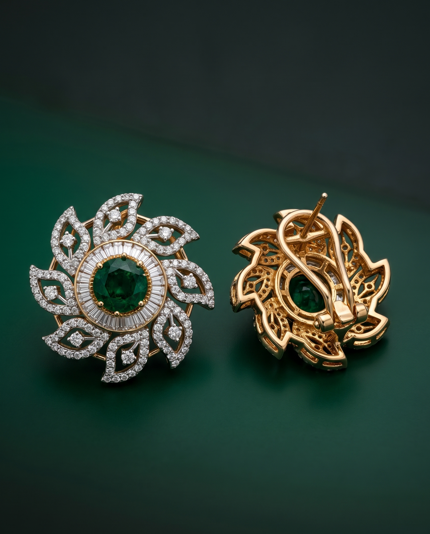 Pure SIlver Floral Bloom Studs