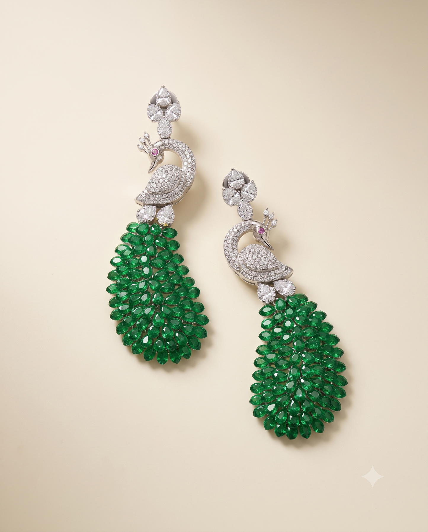 Emerald Mayur Earrings