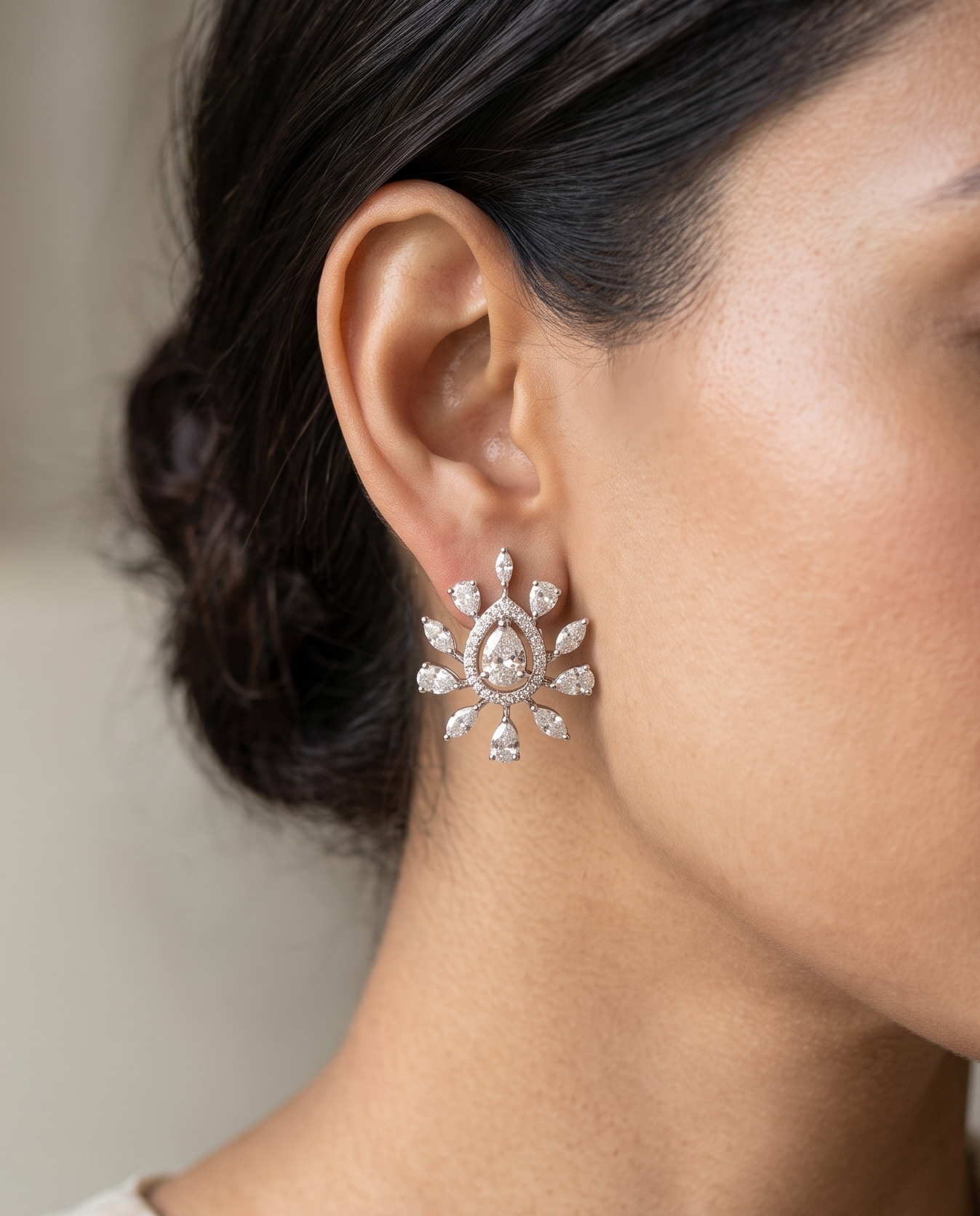 Pure Silver Sunburst Studs