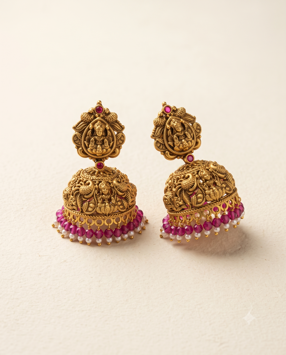 Lakshmi Golden Jhumkas