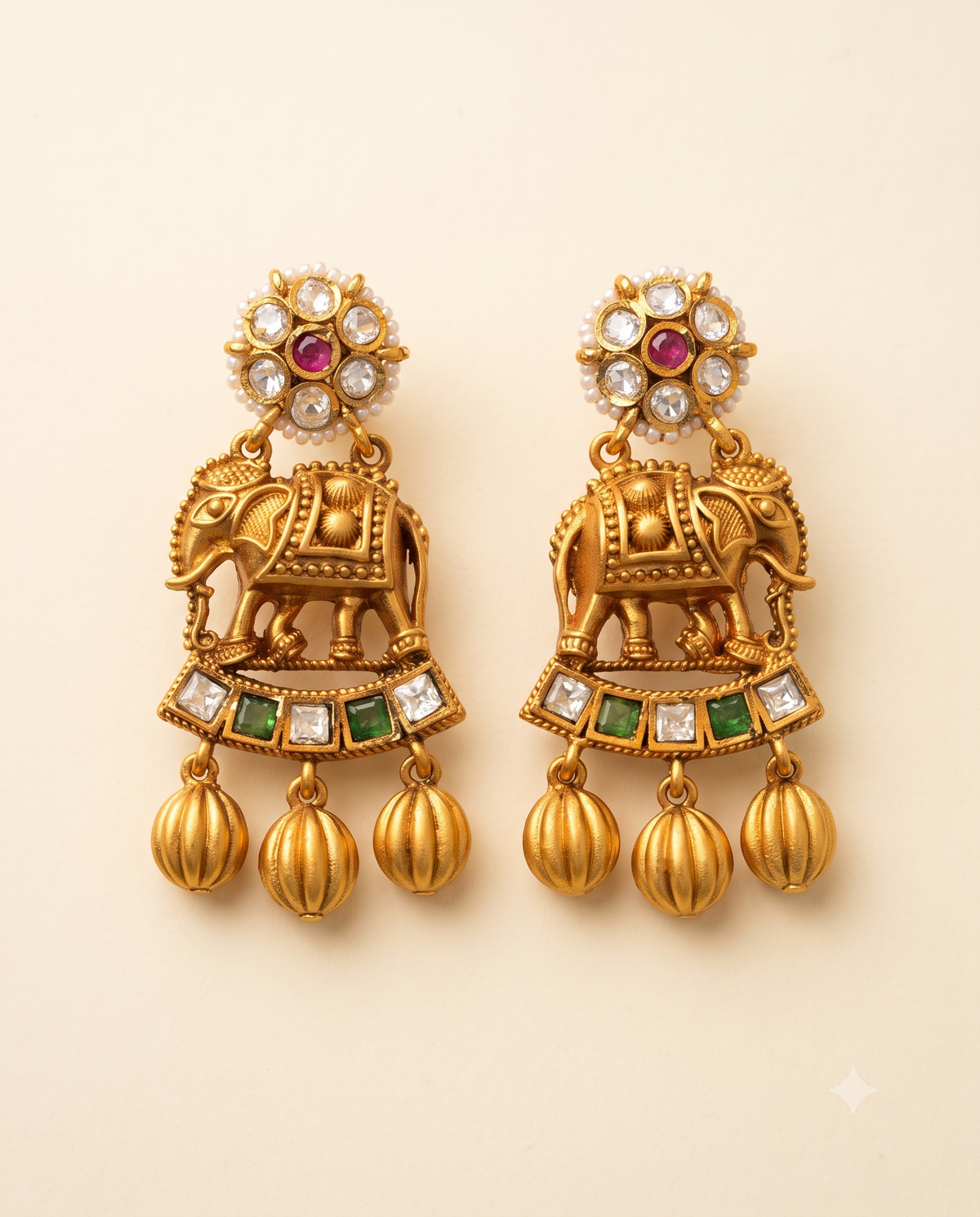 Golden Gaj Jhumkas