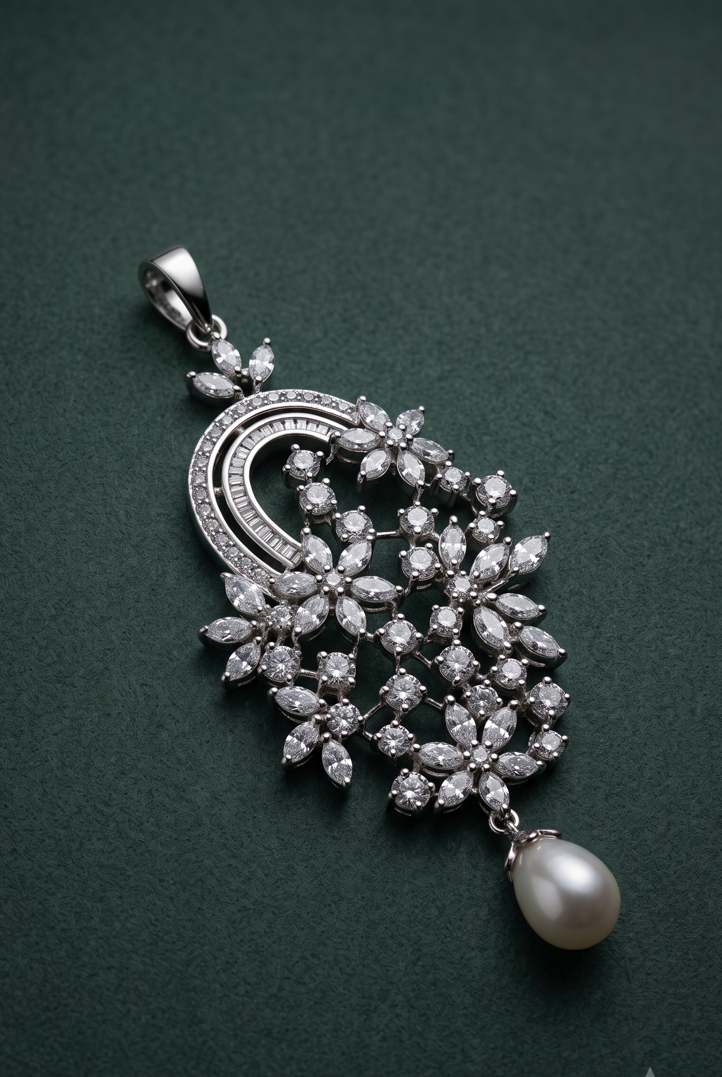 Pure Silver Pearl Serene Pendant