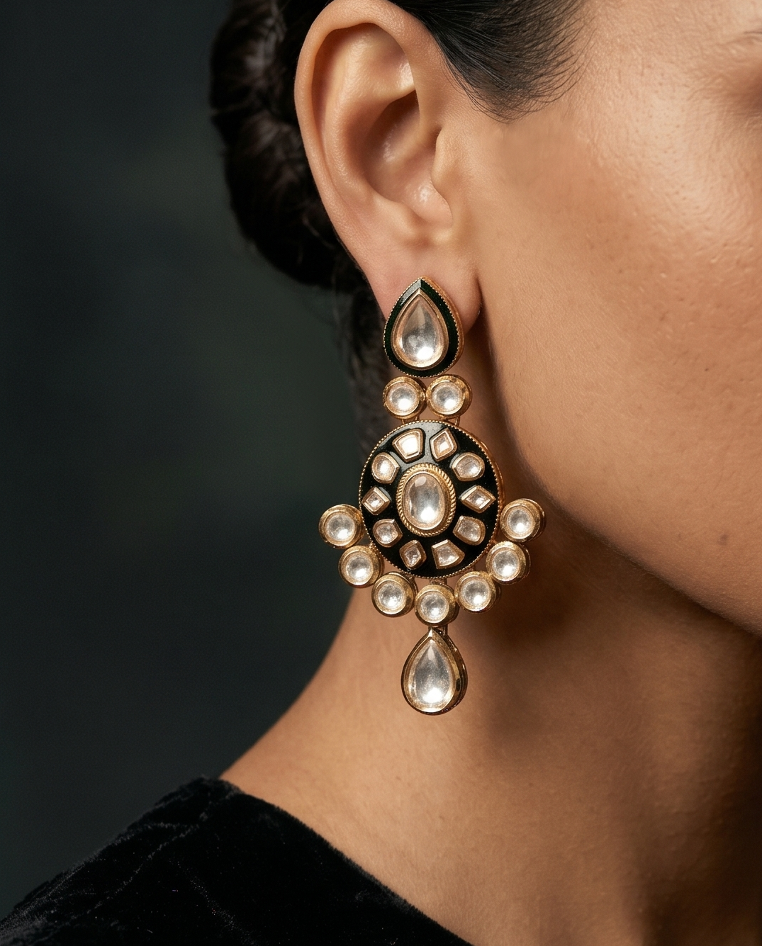Royal Bloom Meenakari Earrings