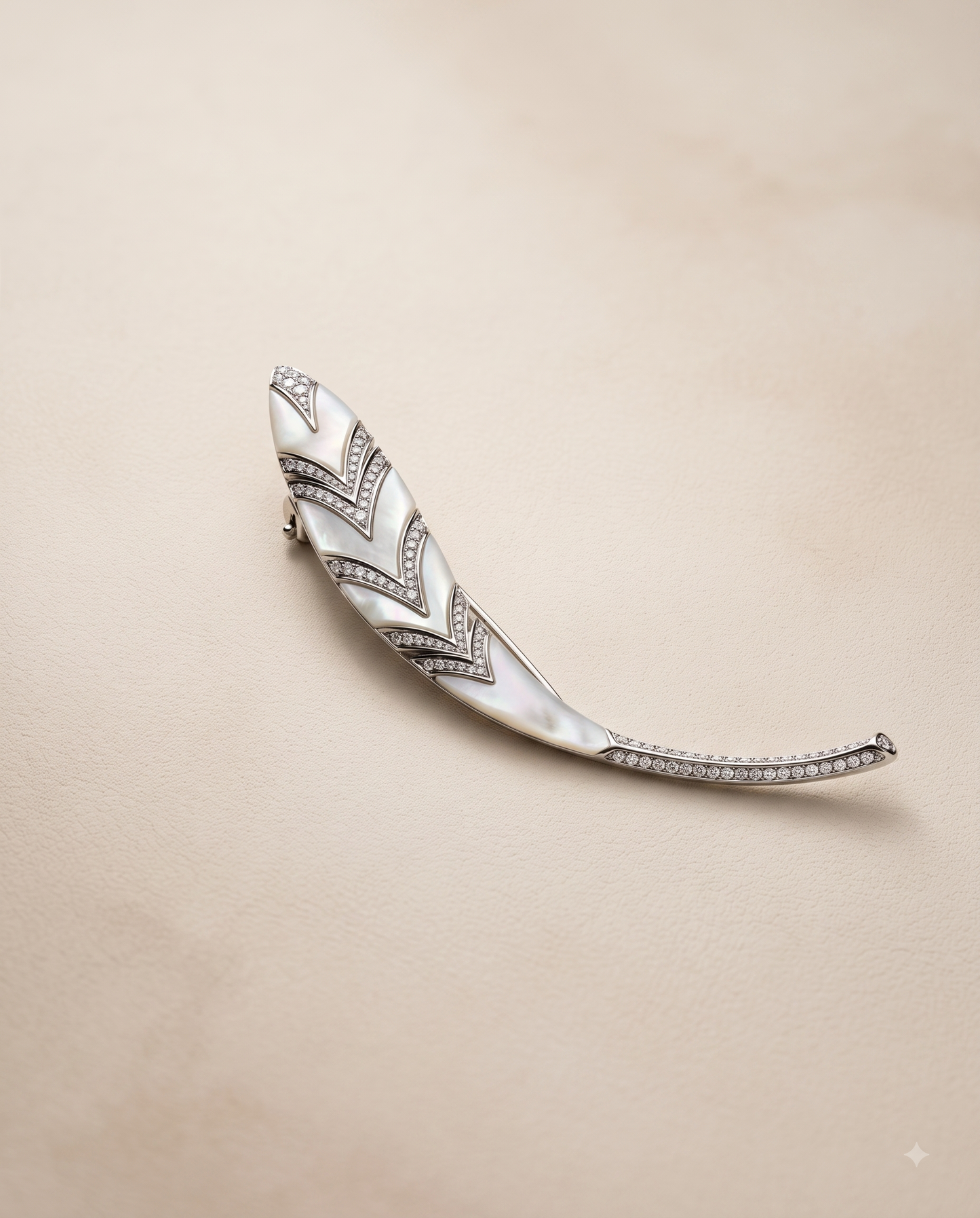 Pure Silver Pearl Elegance Brooch