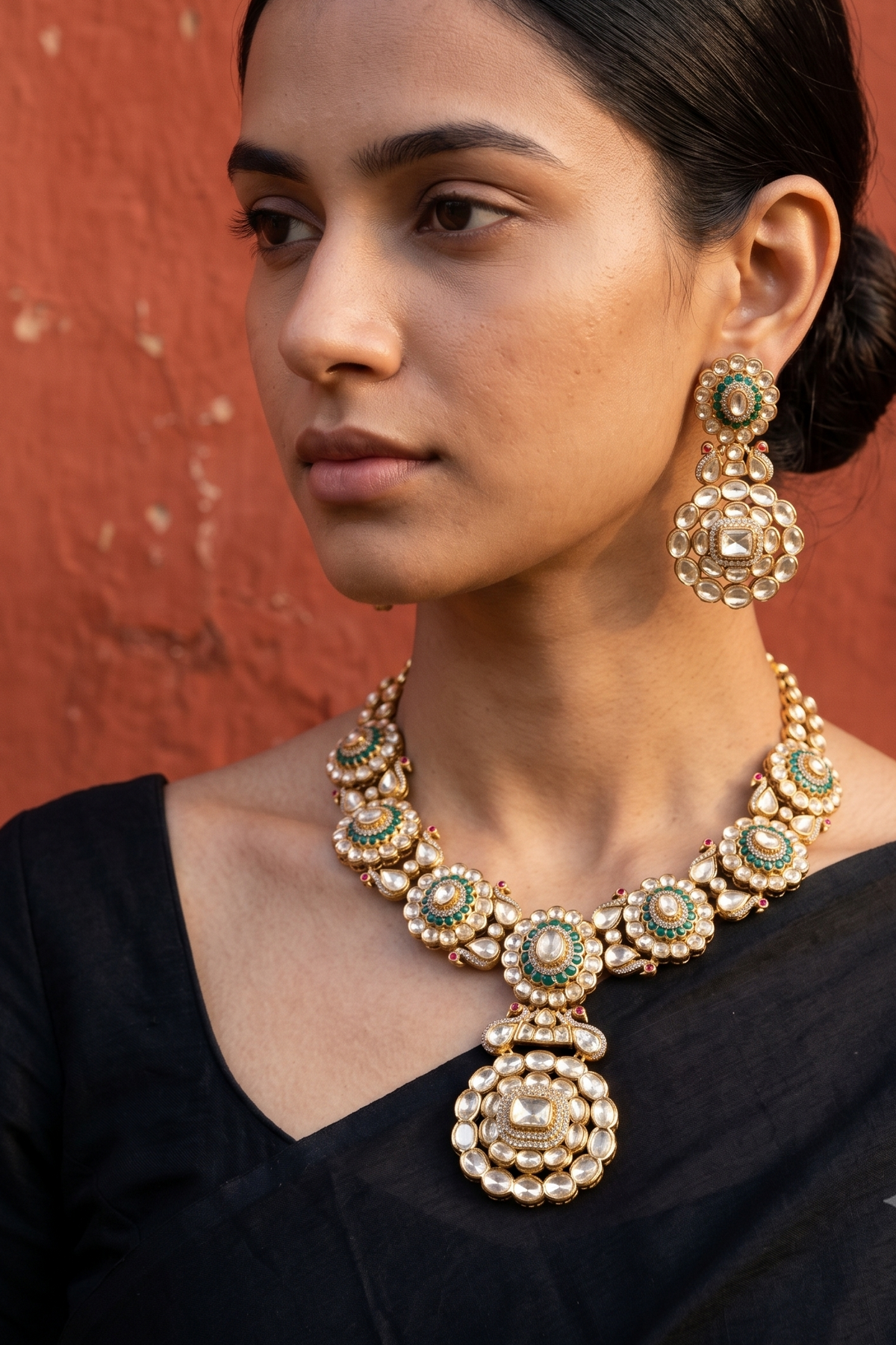 Polki Mehr Necklace Set