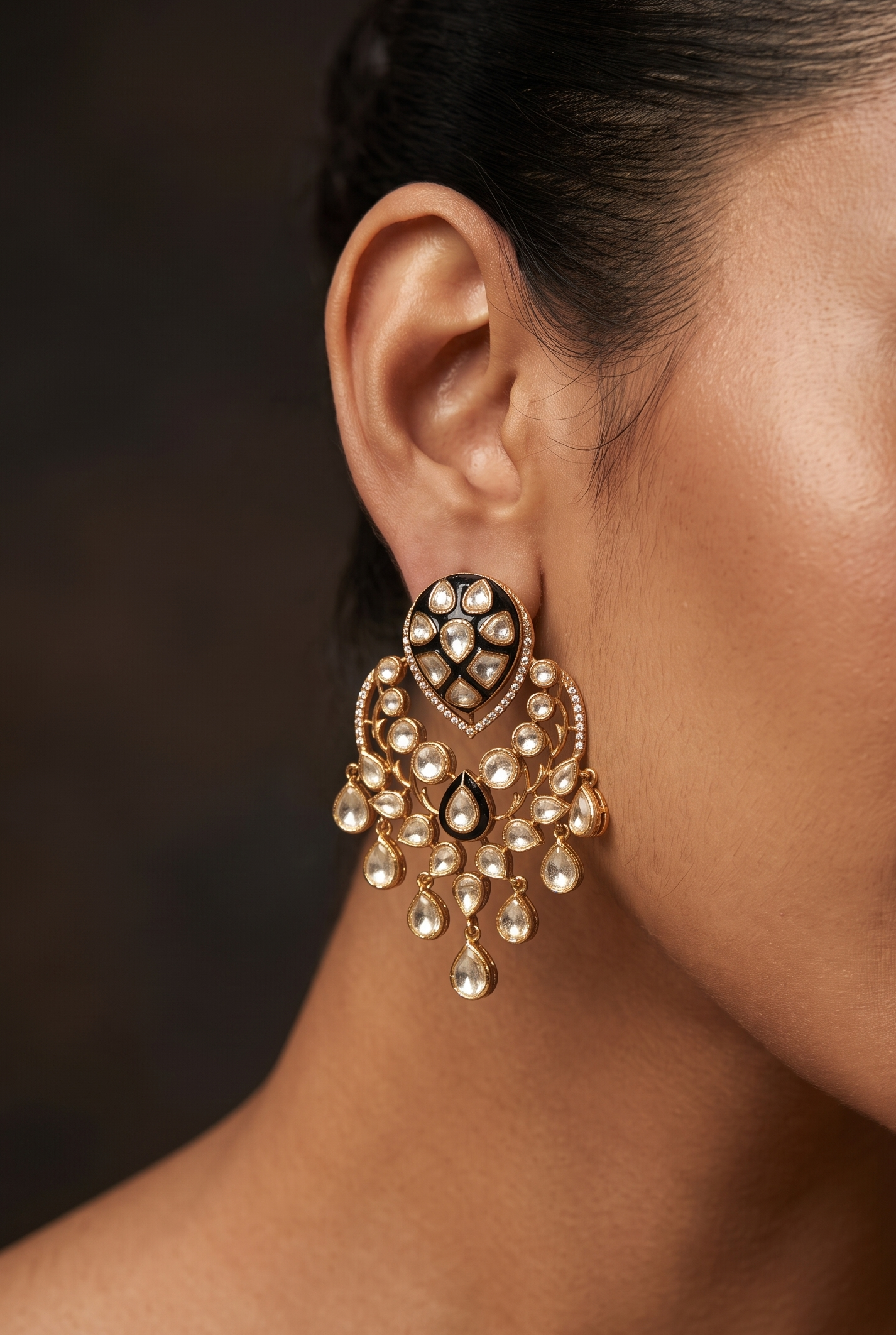 Grandeur Meenakari Jhumkas