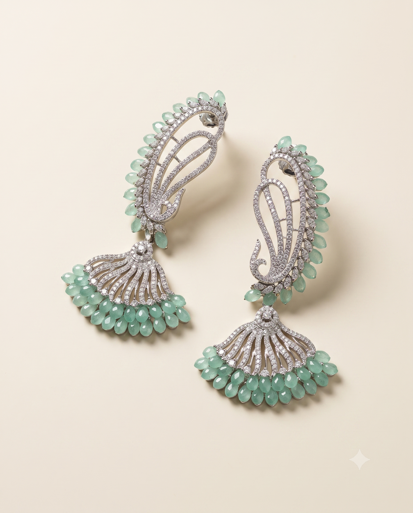 Mint Iris Danglers
