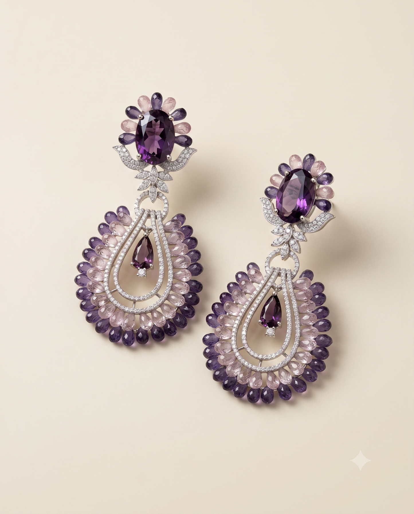 Lavender Mosaic Danglers