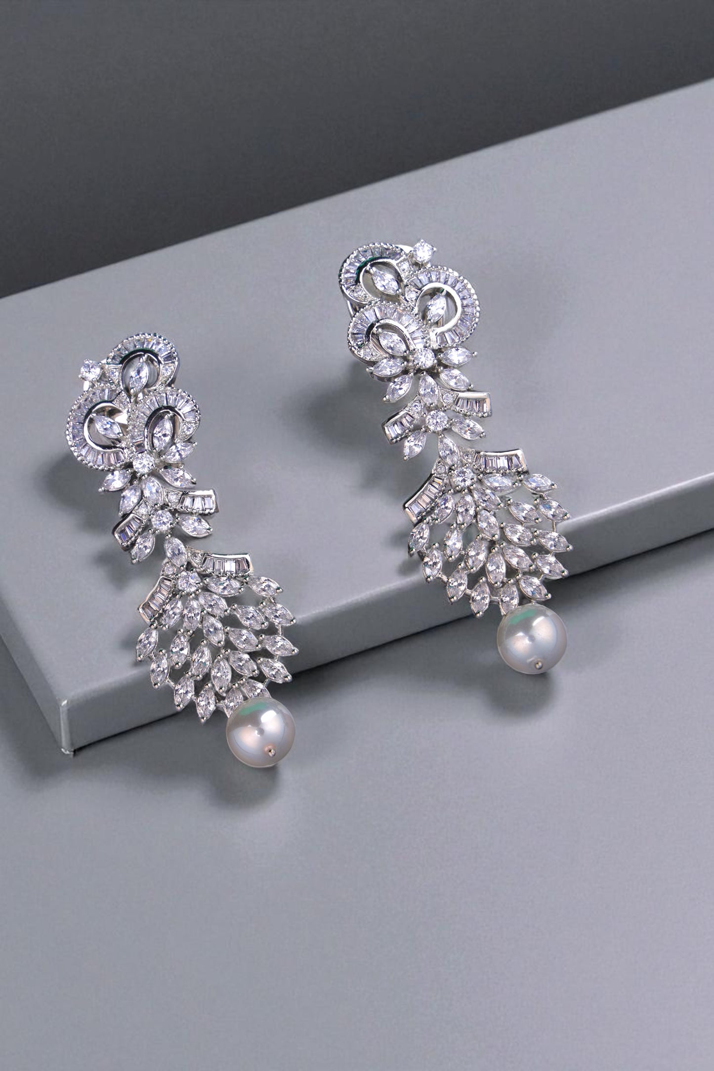 Silver Blossom Danglers