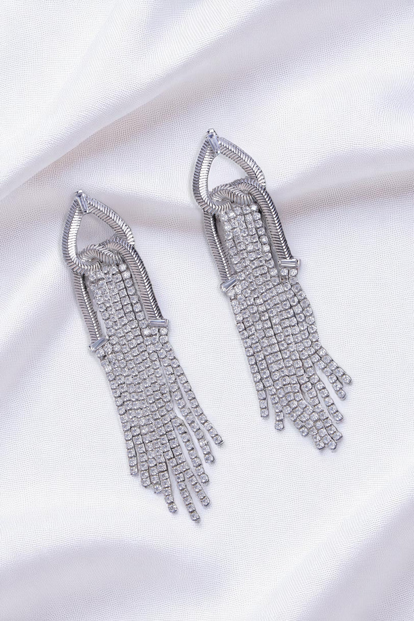 Silver Tassel Danglers